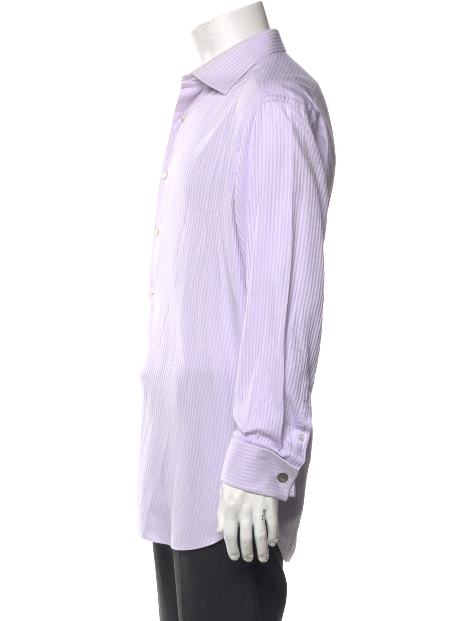 Brioni Striped Long Sleeve Dress Shirt