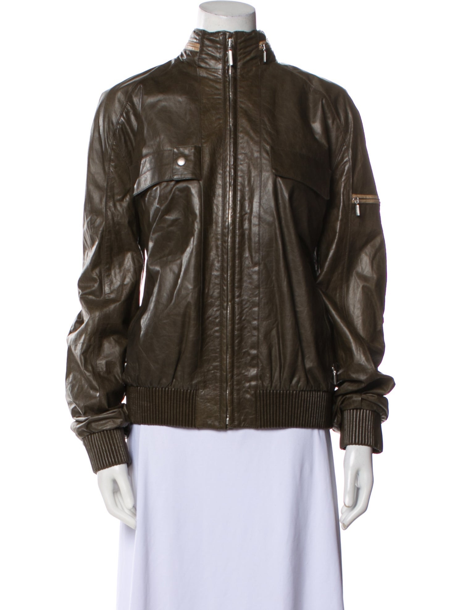Brioni Leather Biker Jacket