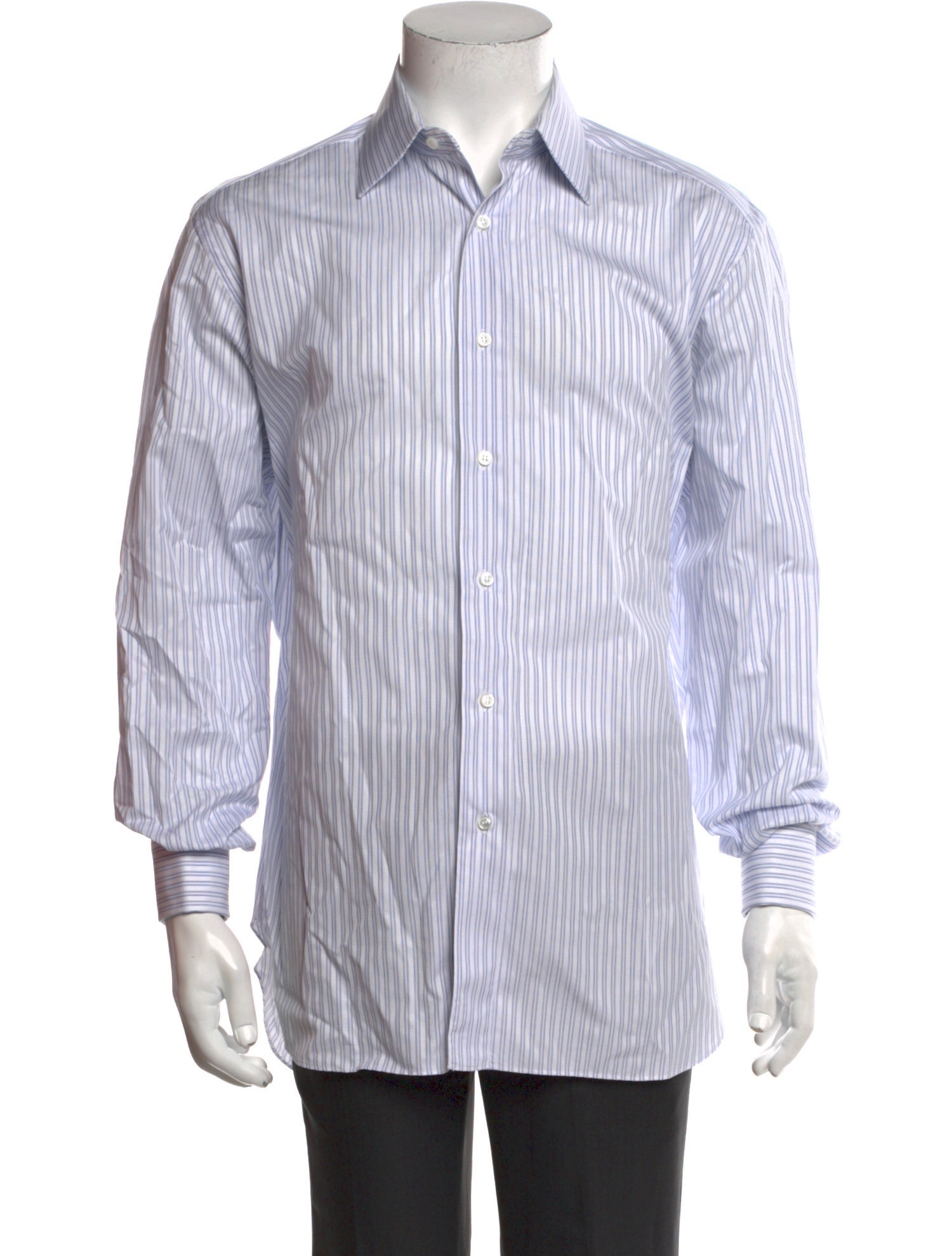 Brioni Striped Long Sleeve Dress Shirt