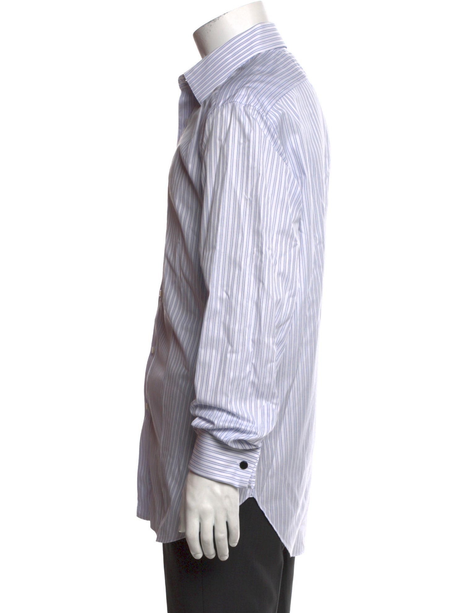Brioni Striped Long Sleeve Dress Shirt