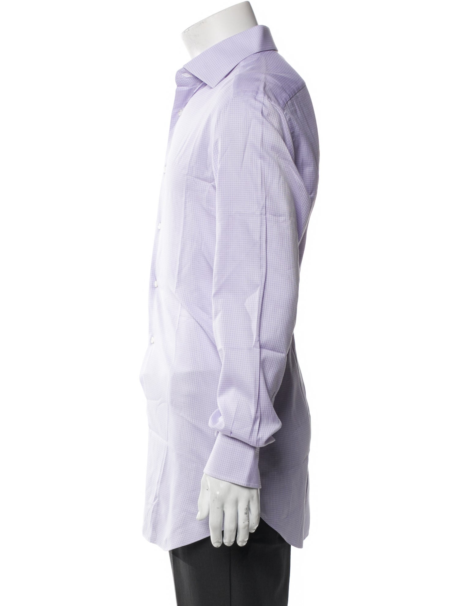 Brioni Plaid Print Long Sleeve Dress Shirt