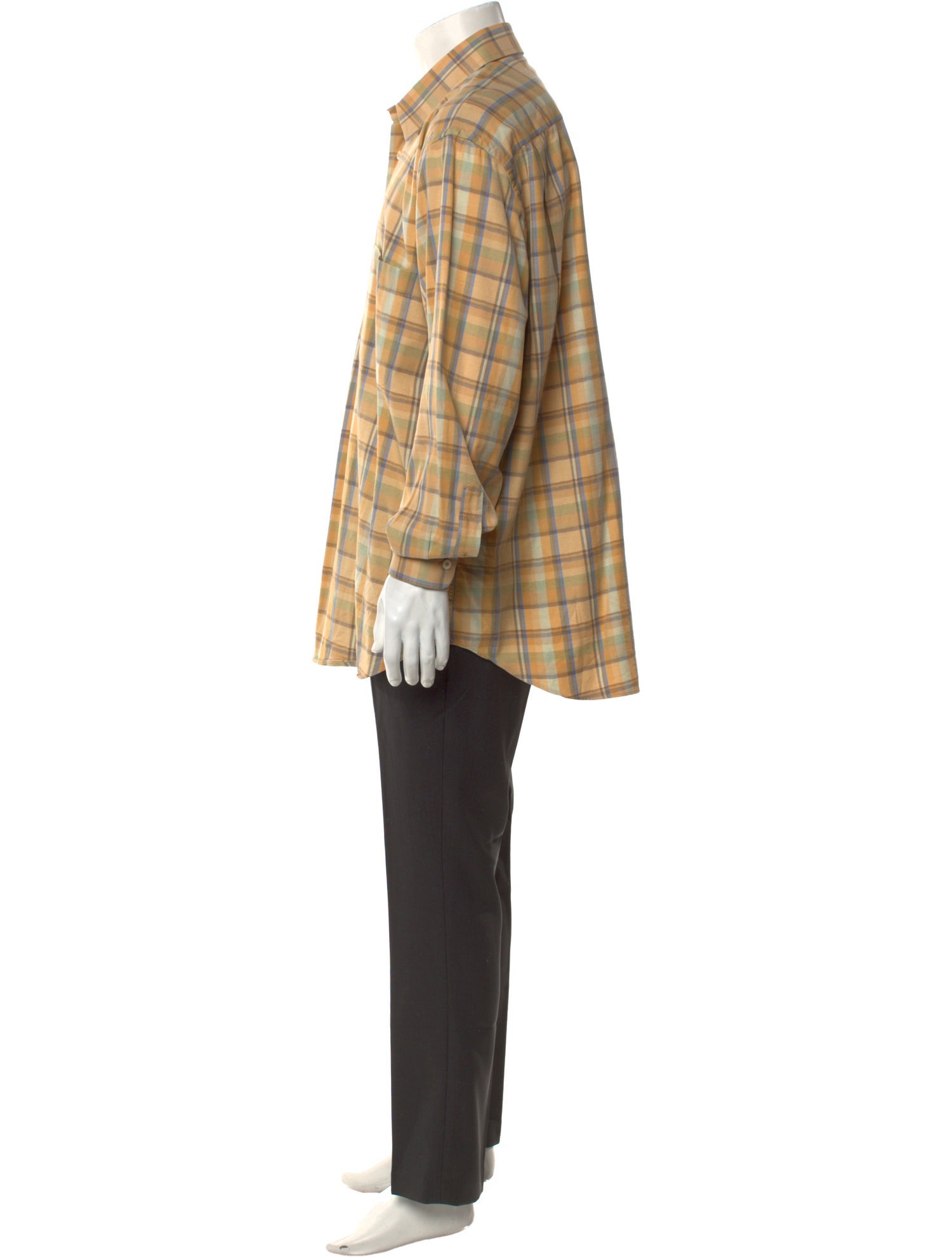 Brioni Plaid Print Long Sleeve Shirt