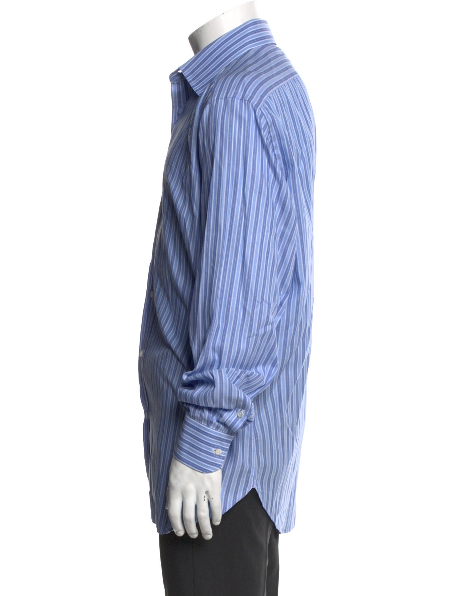 Brioni Striped Long Sleeve Dress Shirt