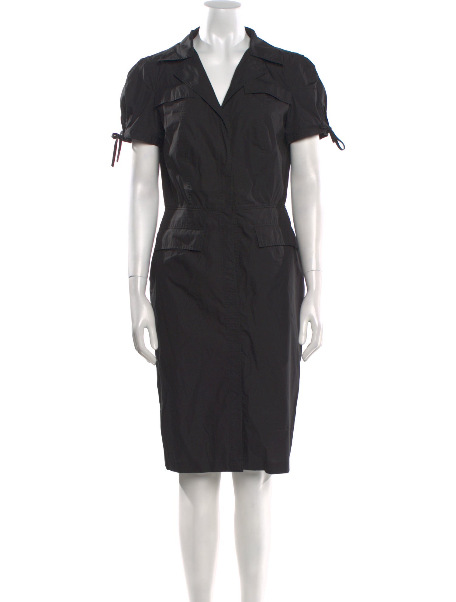 Brioni V-Neck Knee-Length Dress