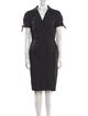 Brioni V-Neck Knee-Length Dress