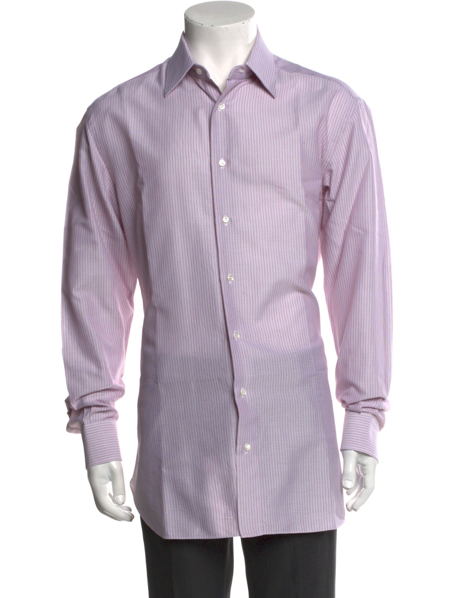 Brioni Plaid Print Long Sleeve Dress Shirt