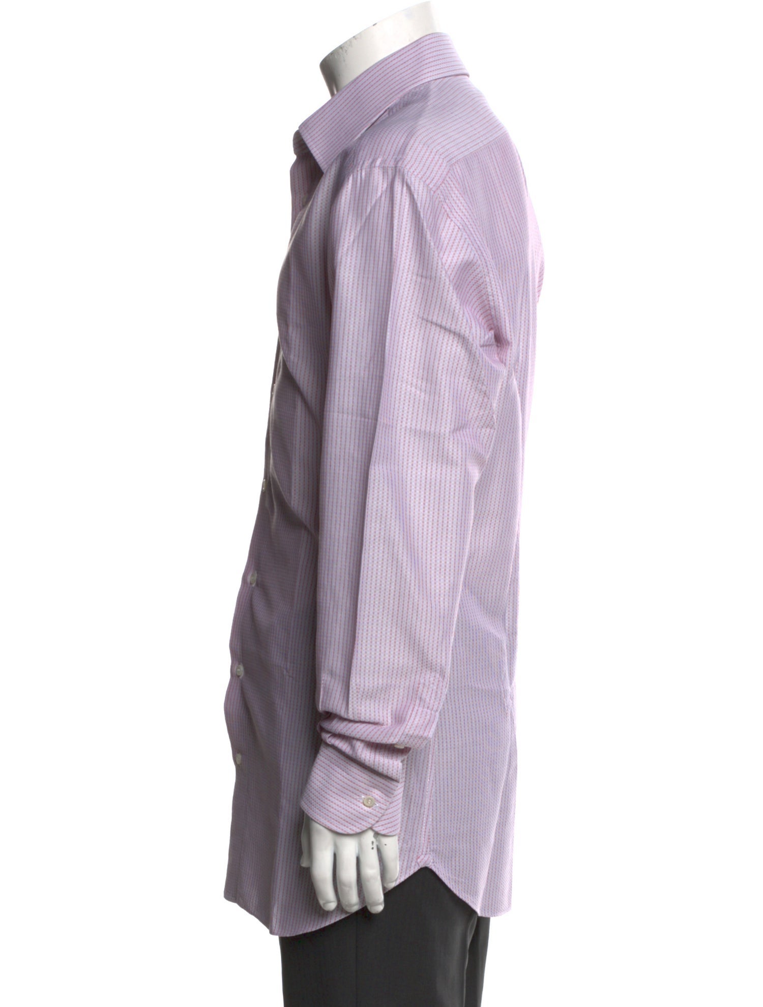 Brioni Plaid Print Long Sleeve Dress Shirt