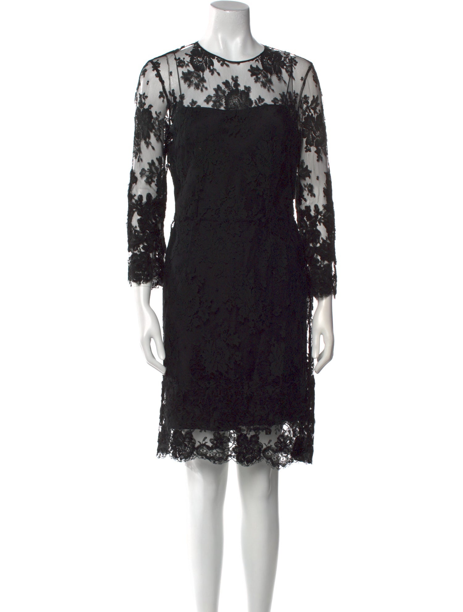 Brioni Lace Pattern Mini Dress
