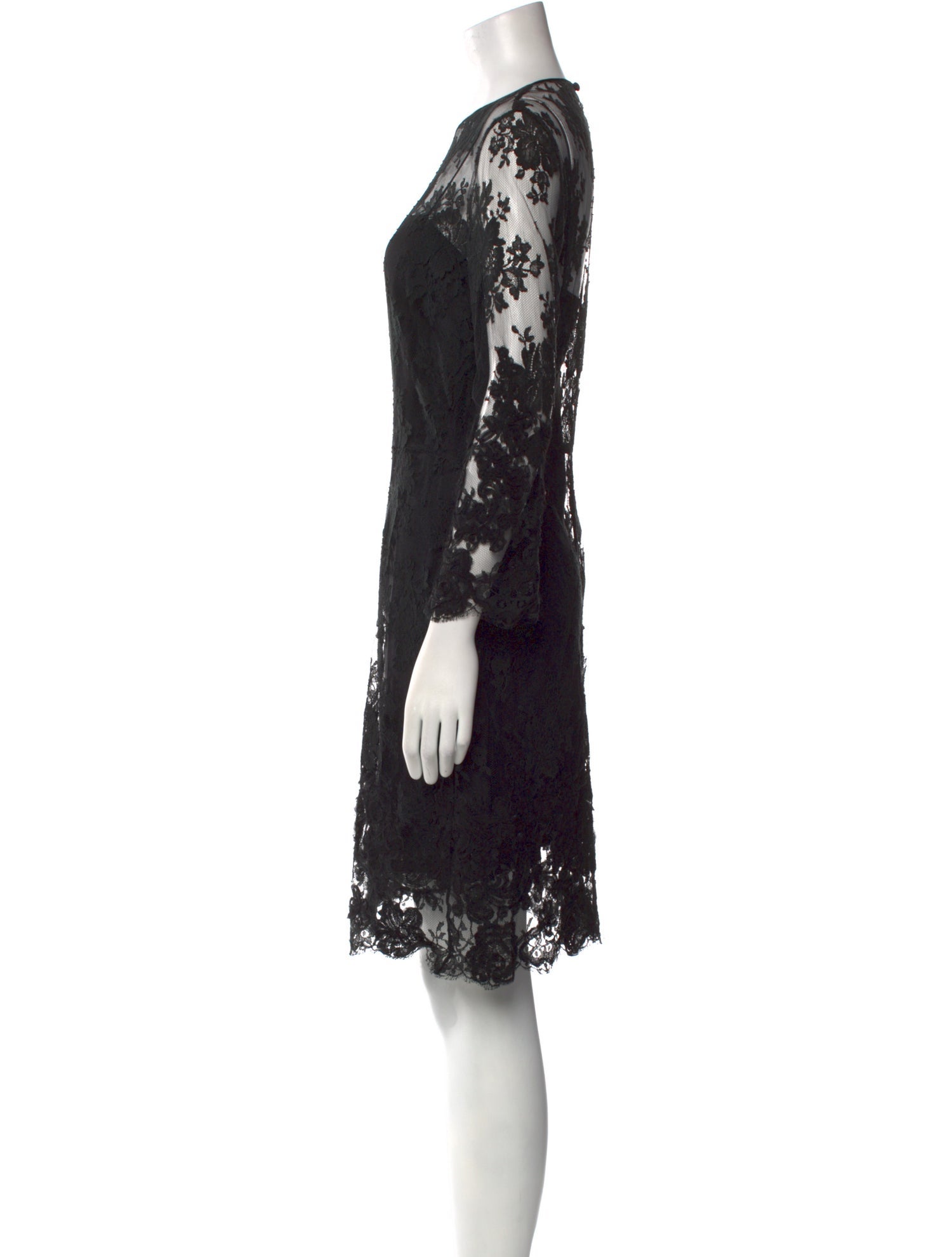Brioni Lace Pattern Mini Dress