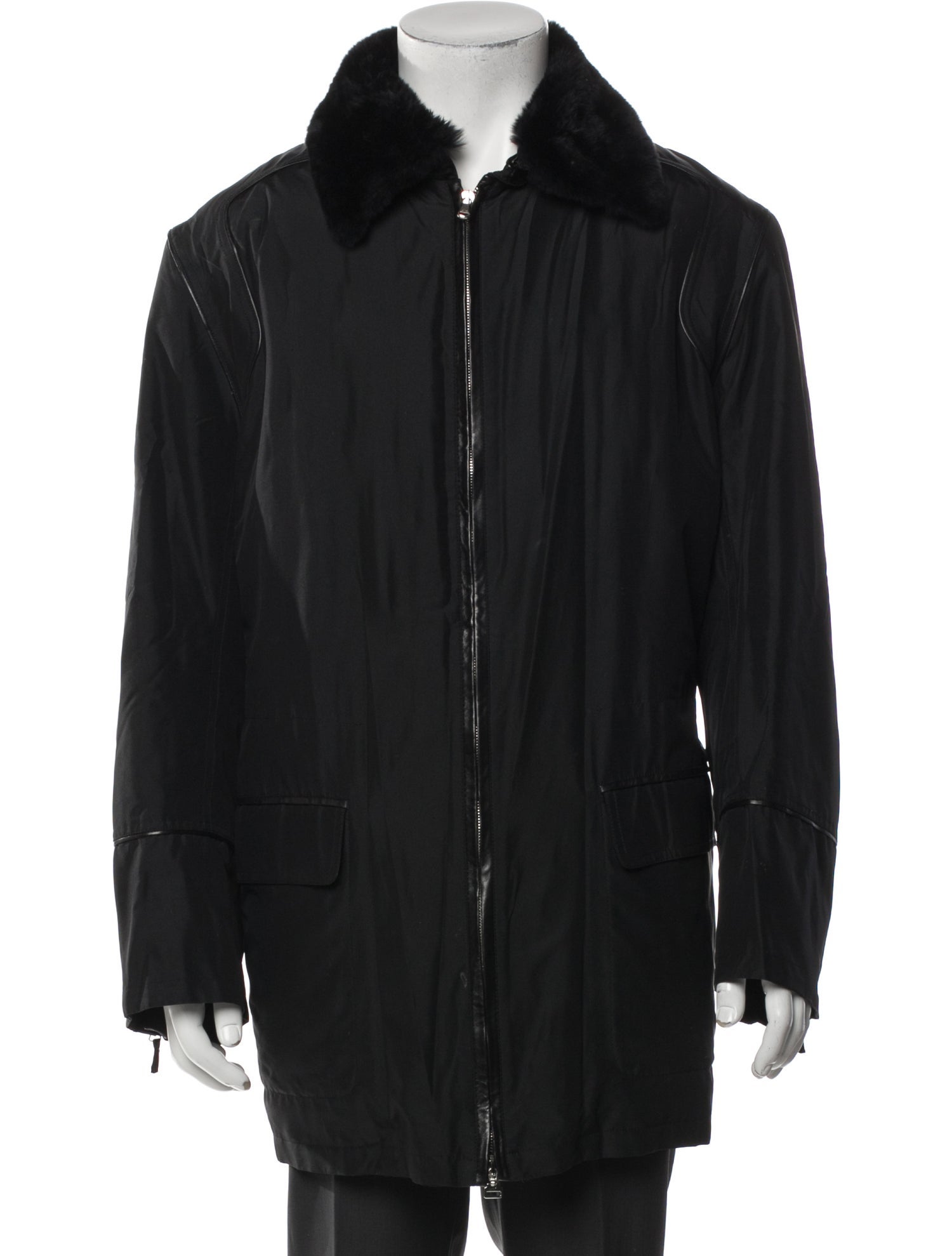 Brioni Leather Windbreaker