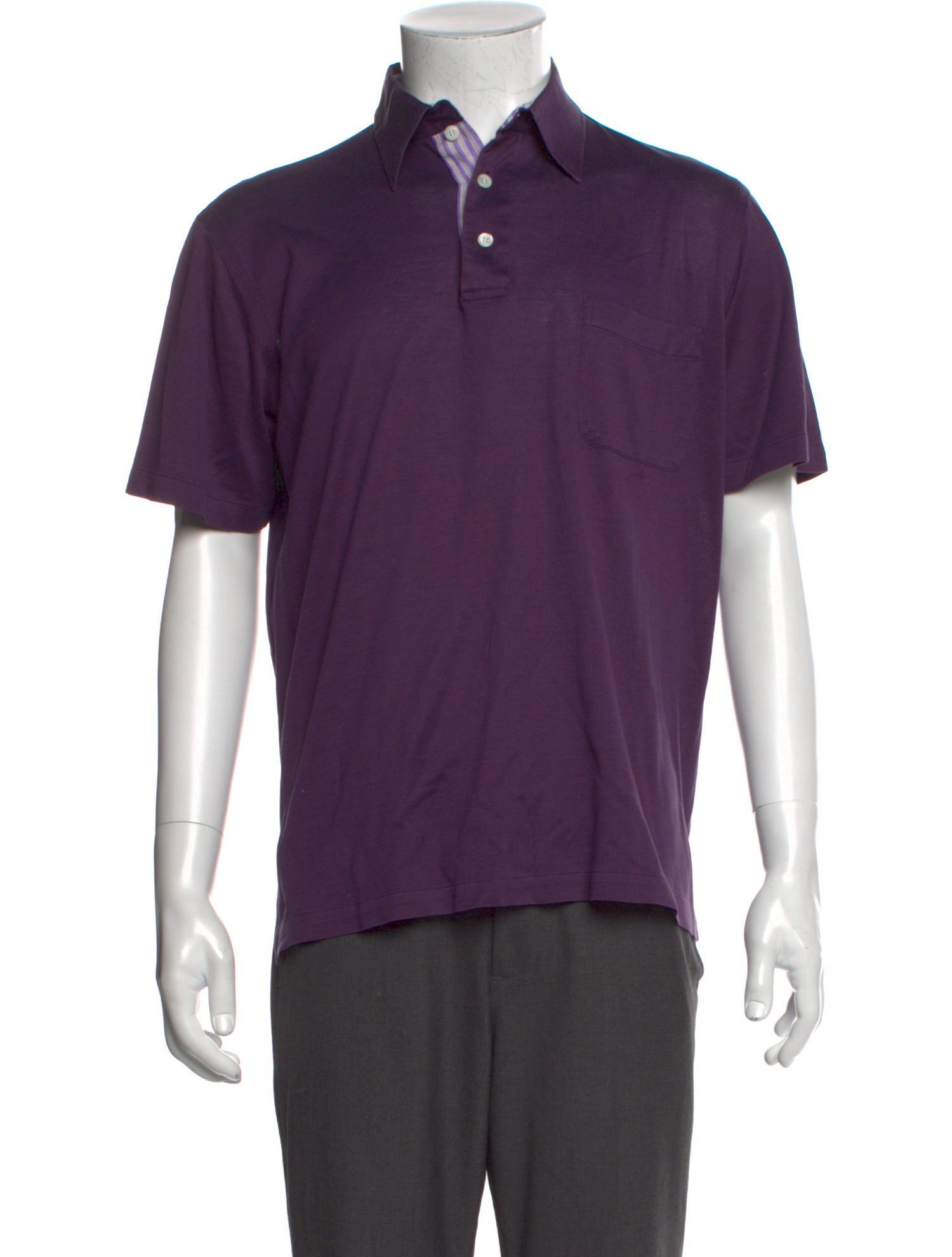 Brioni Collar Short Sleeve Polo Shirt
