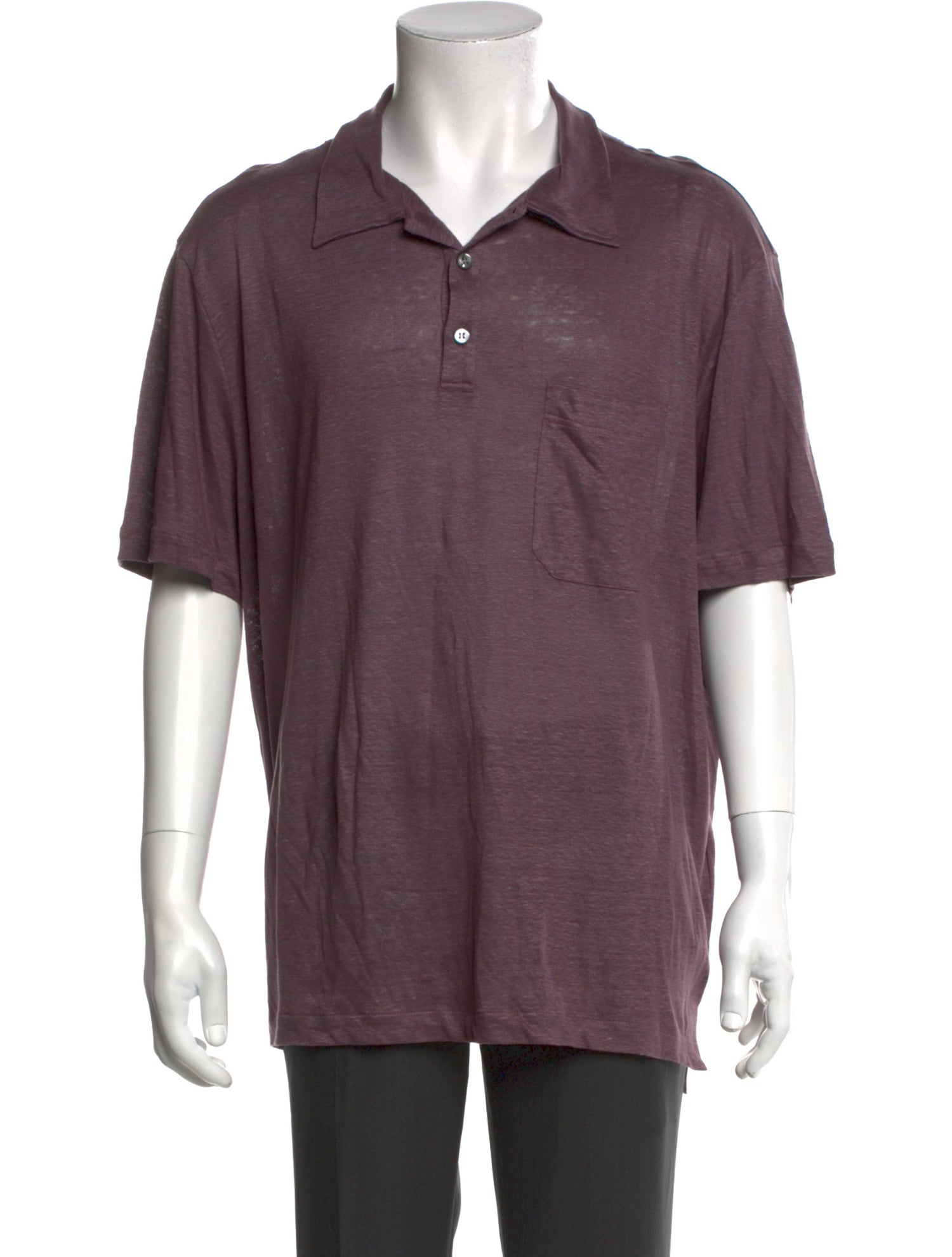 Brioni Linen Collar Polo Shirt