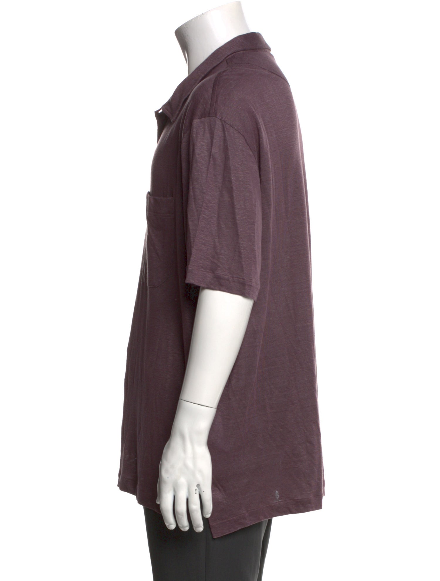 Brioni Linen Collar Polo Shirt