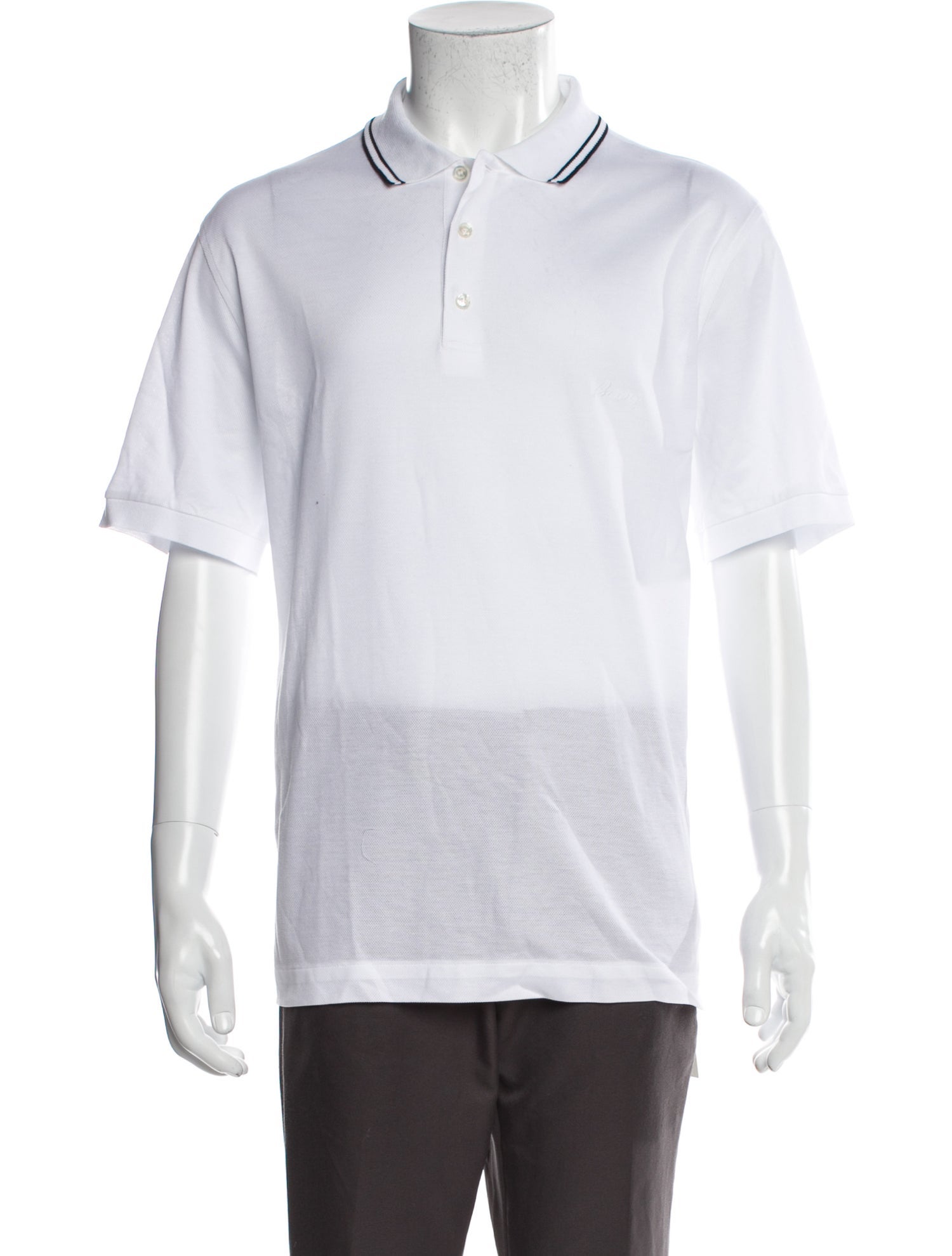 Brioni Collar Short Sleeve Polo Shirt