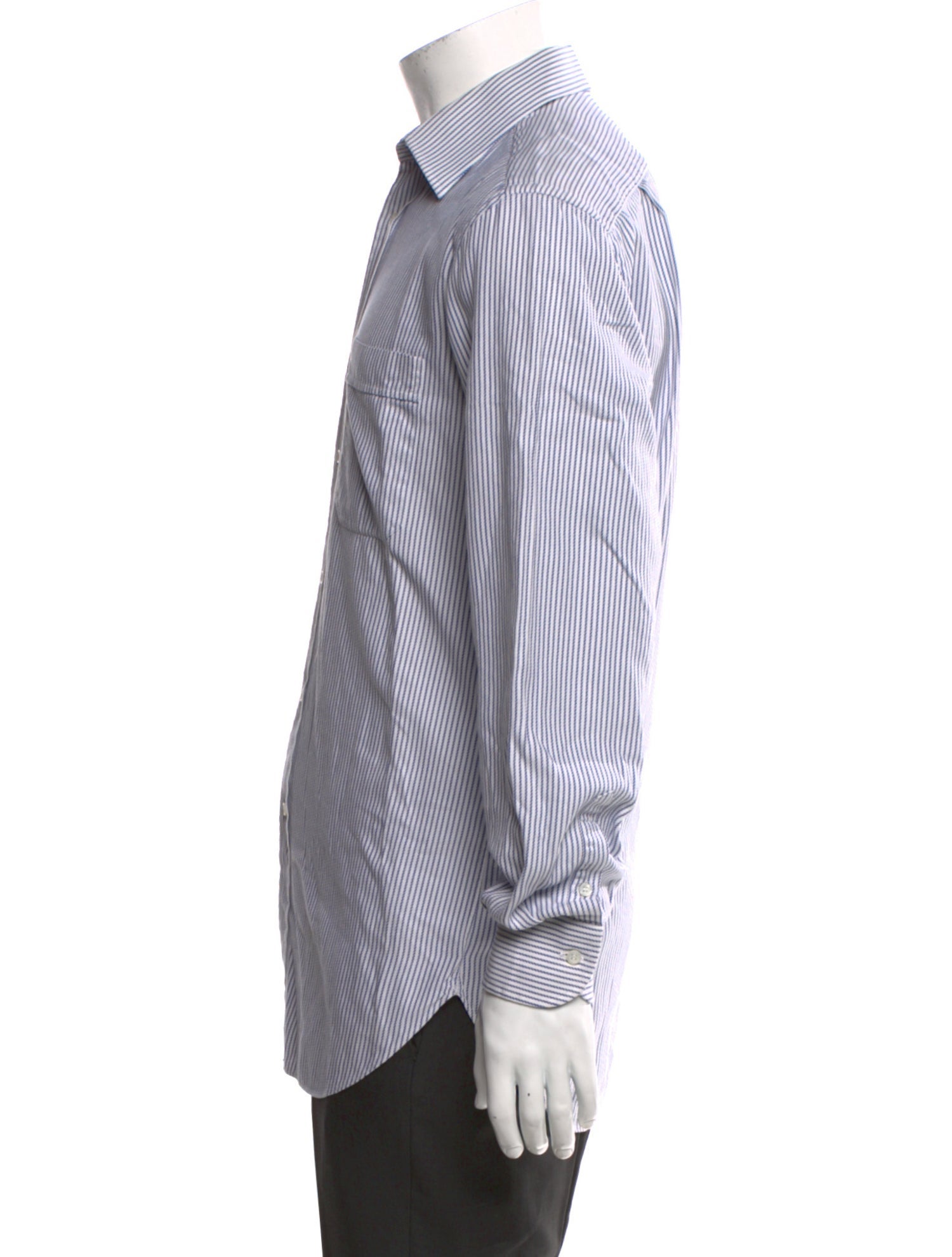 Brioni Striped Long Sleeve Dress Shirt