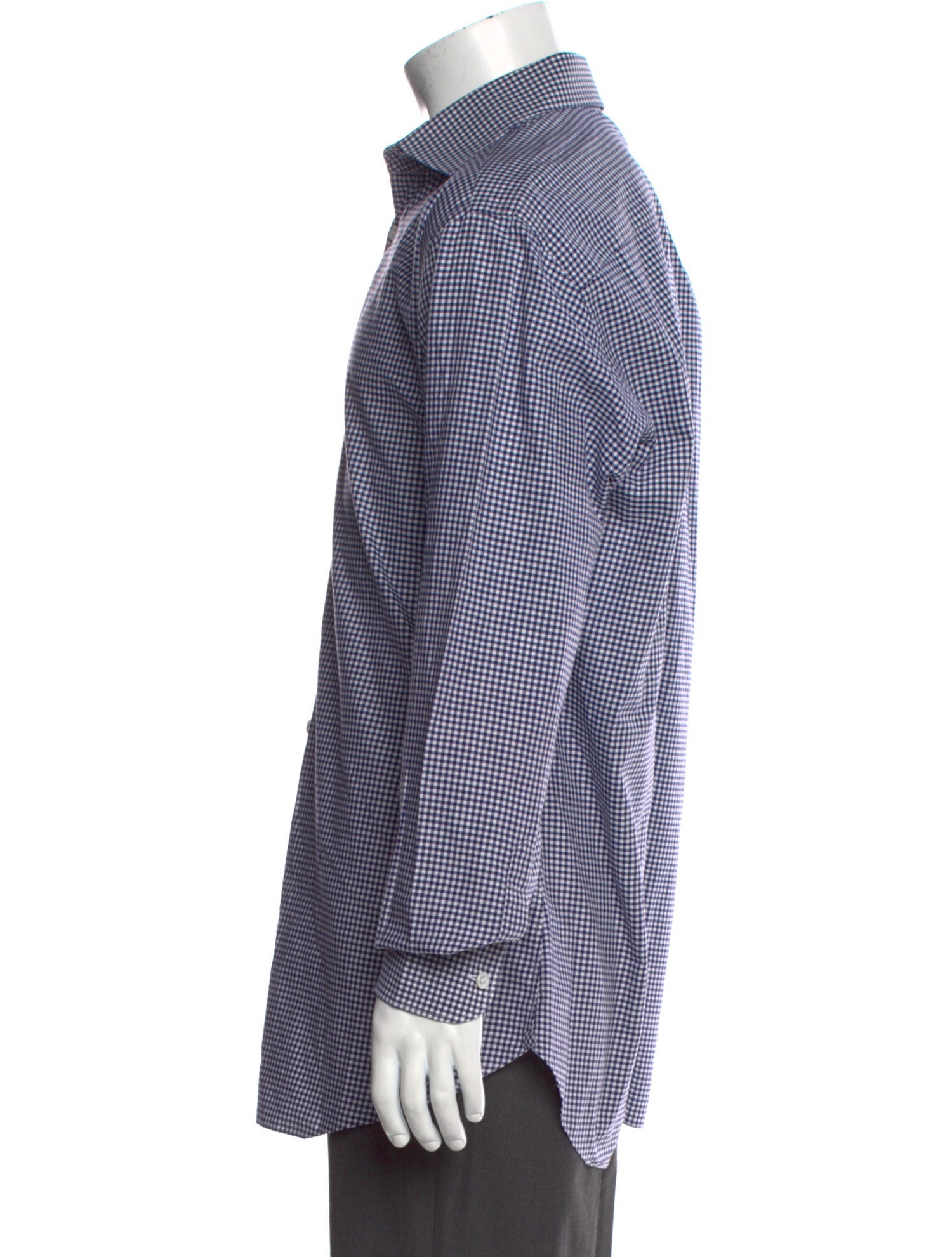 Brioni Plaid Print Long Sleeve Shirt