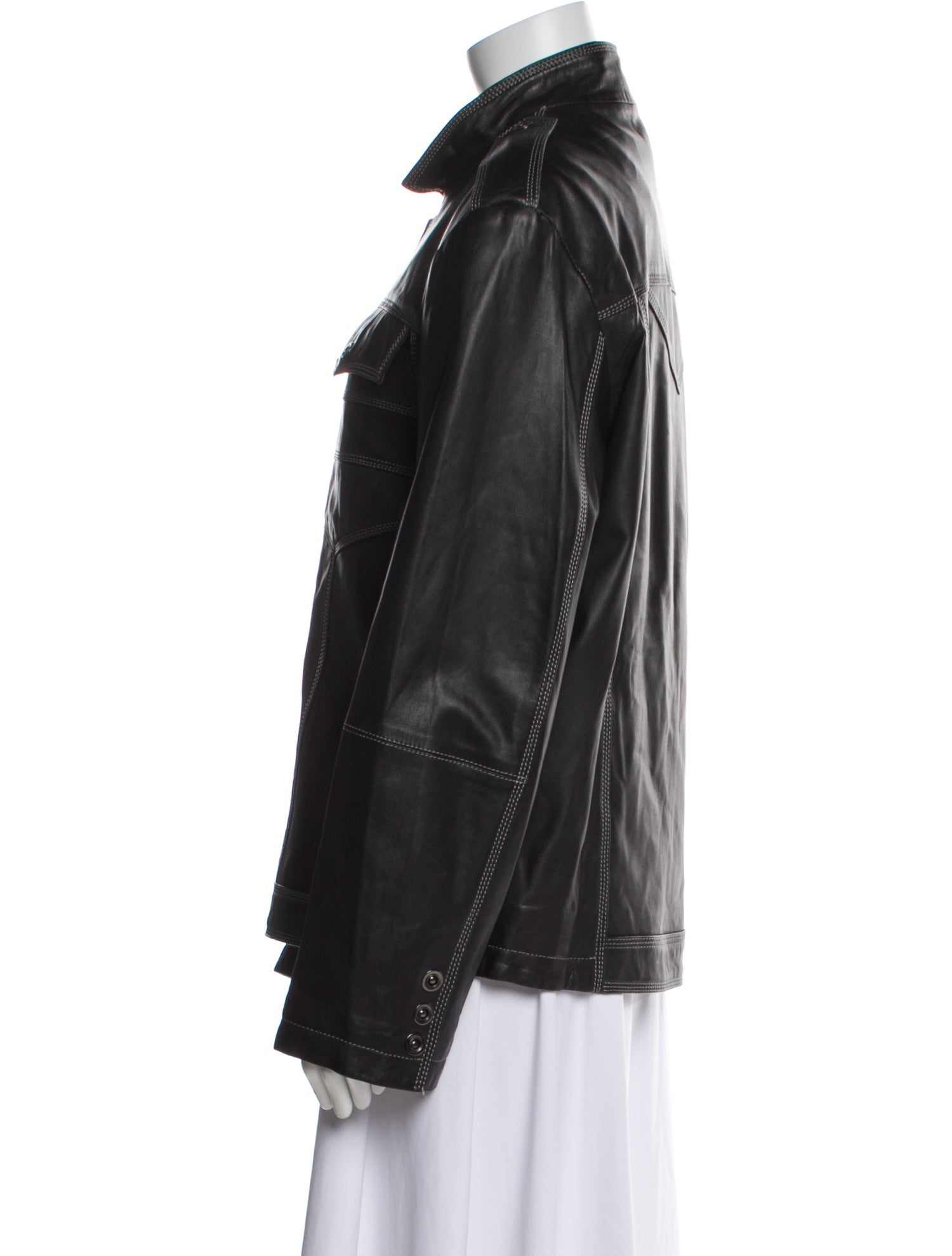 Brioni Lamb Leather Biker Jacket