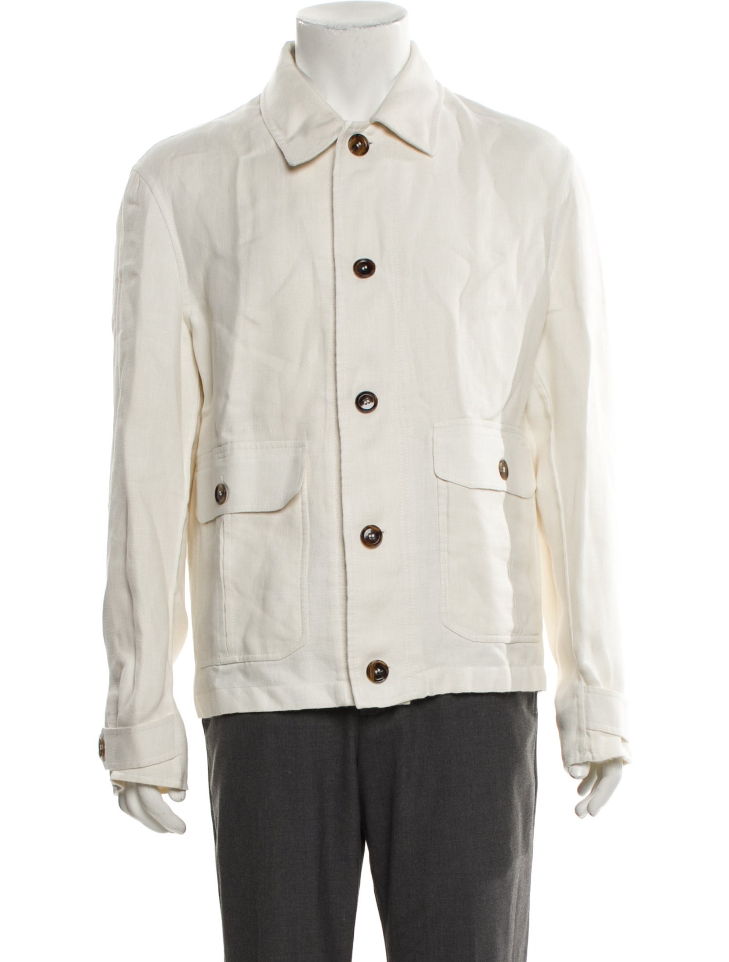 Brioni Hemp Utility Jacket
