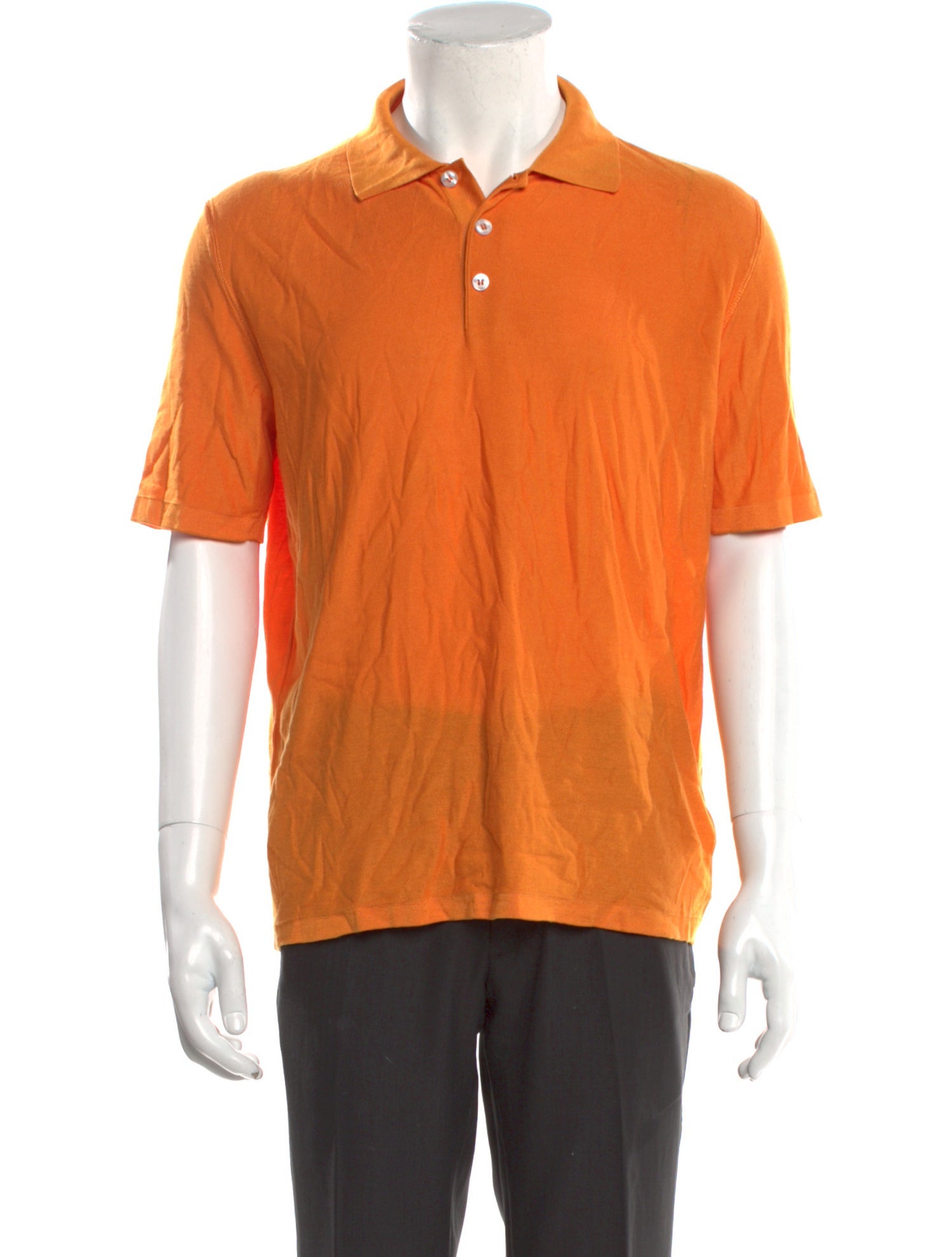 Brioni Silk Collar Polo Shirt