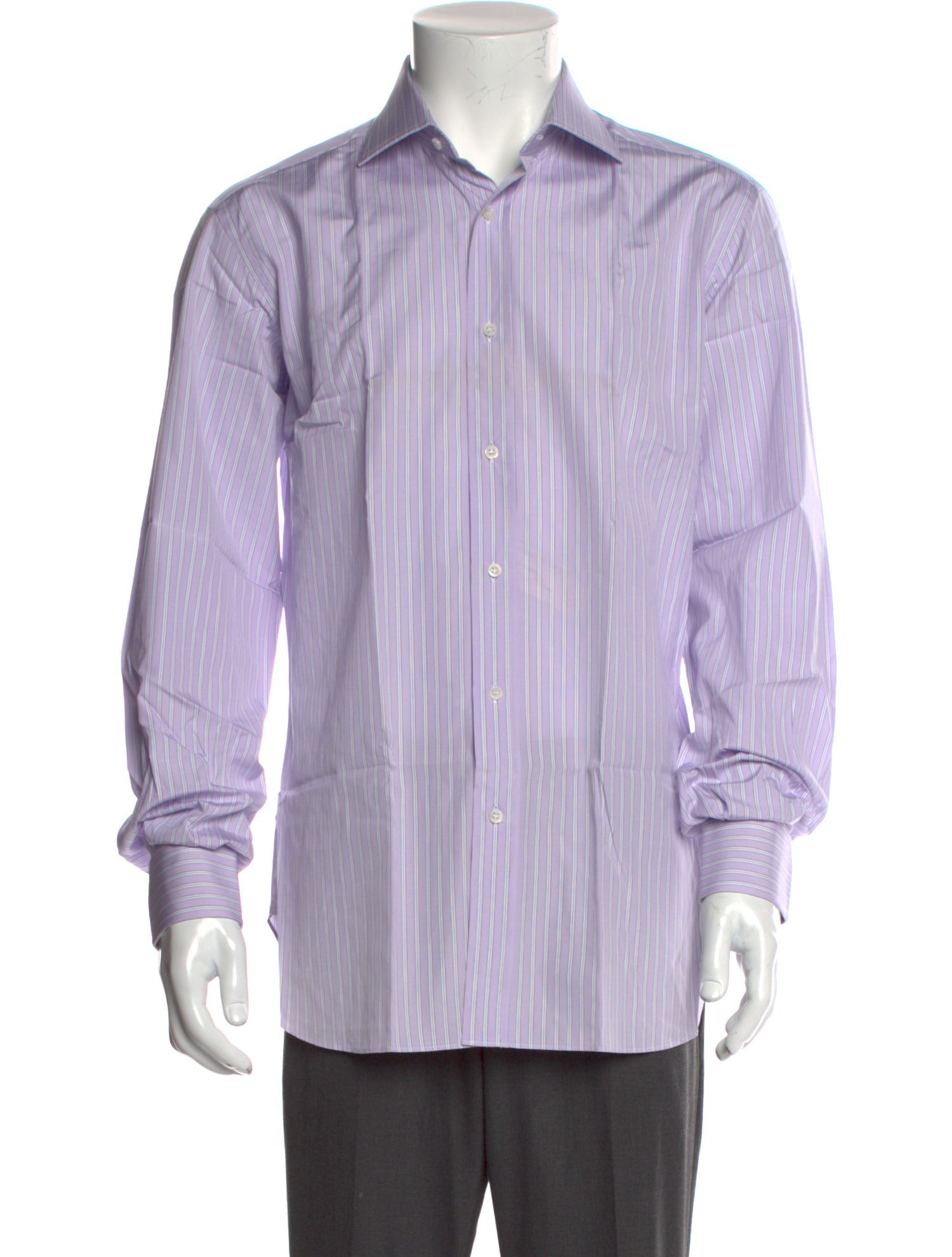 Brioni Striped Long Sleeve Dress Shirt w/ Tags