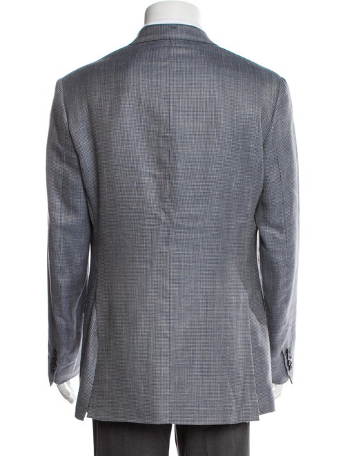 Brioni Wool Plaid Print Blazer