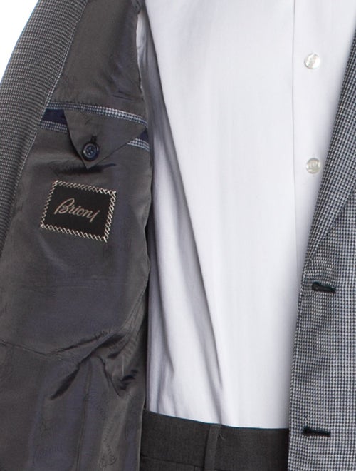 Brioni Wool Plaid Print Blazer