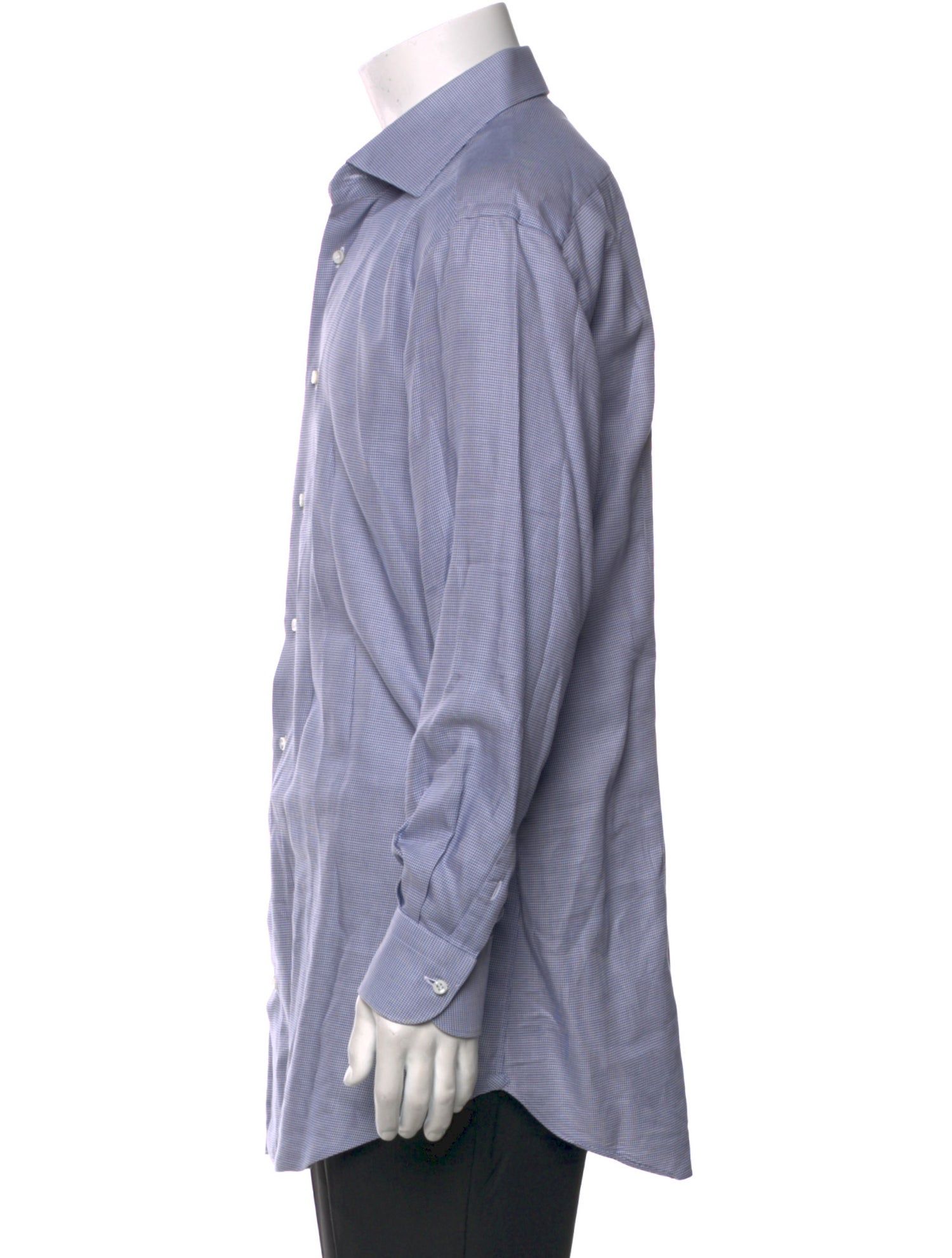 Brioni Plaid Print Long Sleeve Dress Shirt