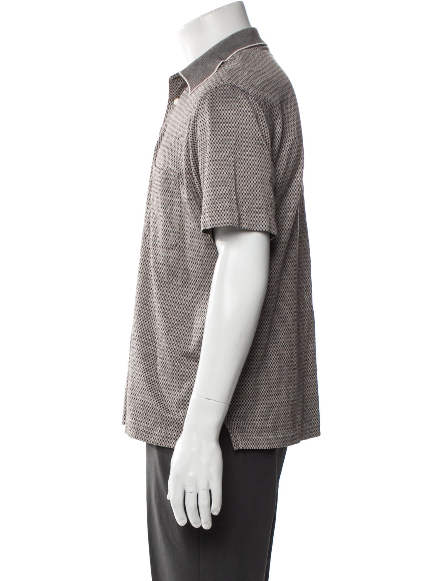 Brioni Printed Collar Polo Shirt