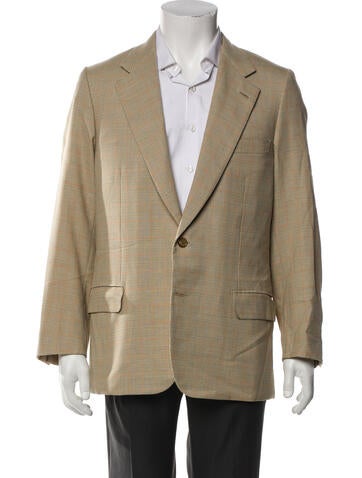 Brioni Suiting Wool Plaid Print Blazer Us42, It52 | XL