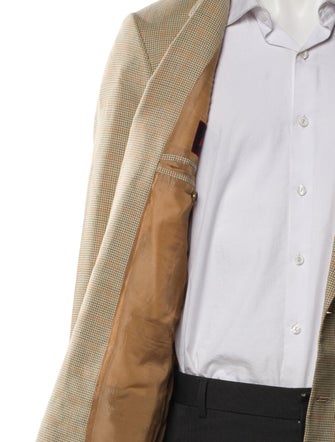 Brioni Wool Plaid Print Blazer
