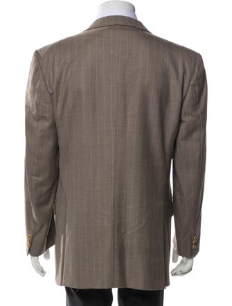 Brioni Wool Striped Two-Piece Suit Vest