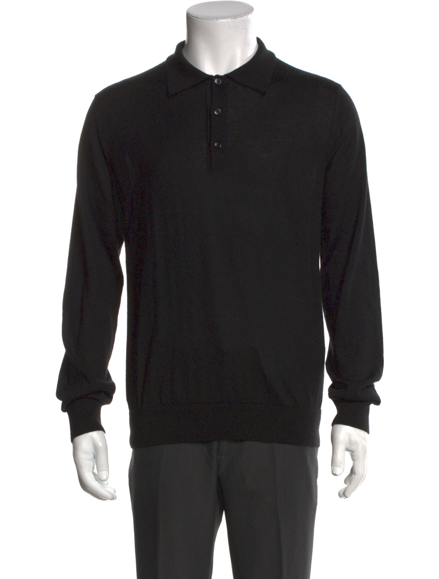 Brioni Cashmere Crew Neck Polo Shirt