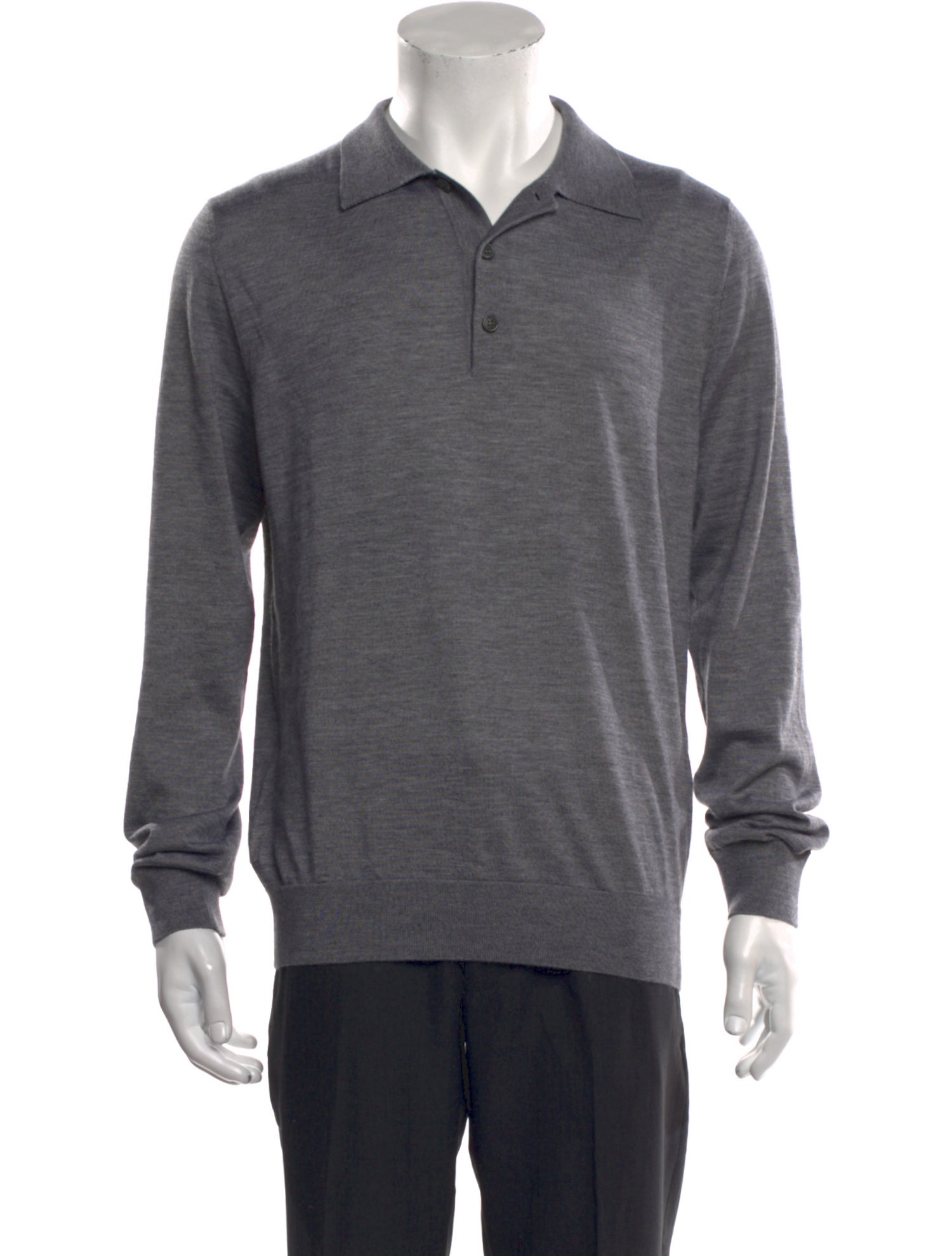 Brioni Cashmere Crew Neck Polo Shirt