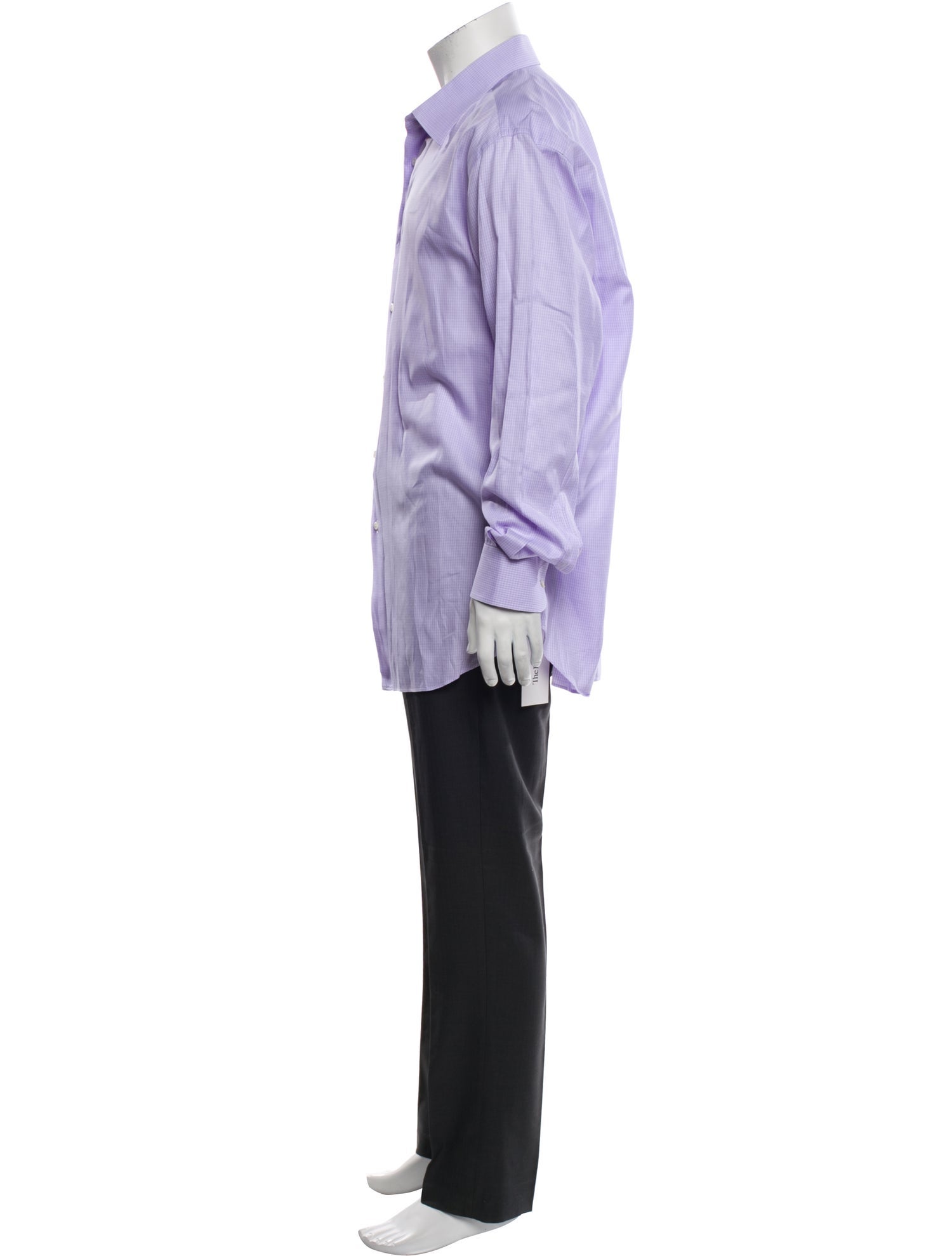 Brioni Plaid Print Long Sleeve Dress Shirt