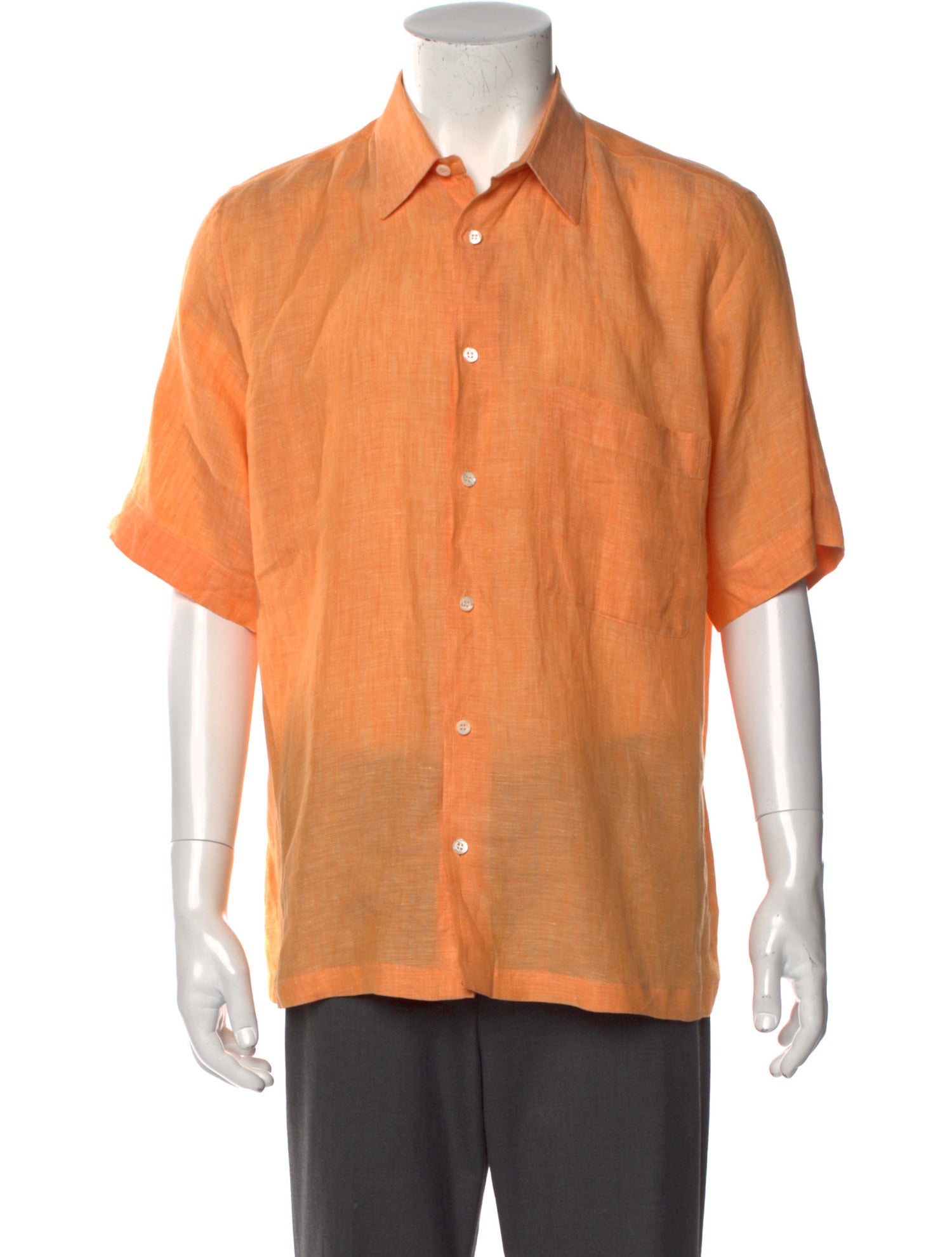 Brioni Linen Short Sleeve Shirt