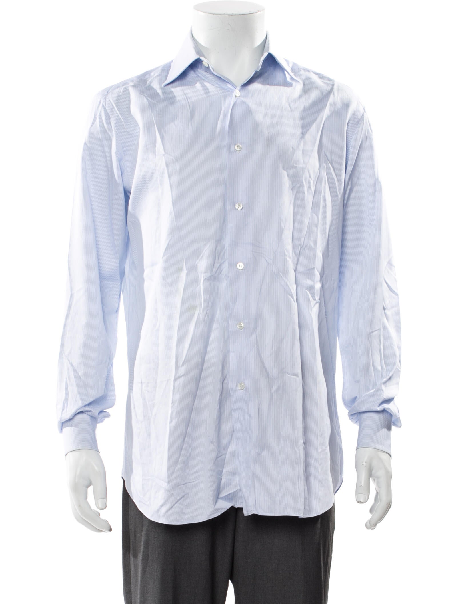 Brioni Striped Long Sleeve Dress Shirt