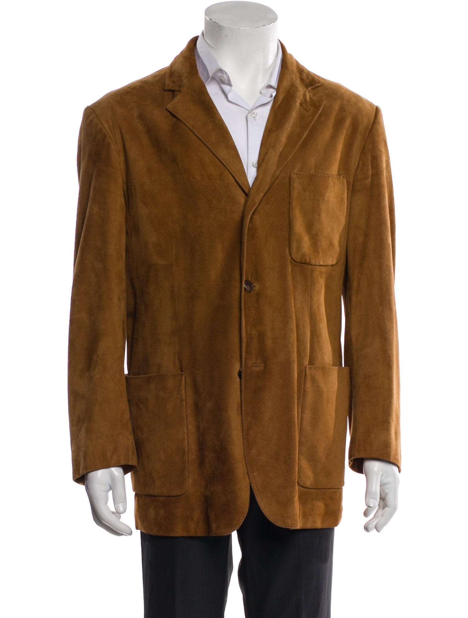 Brioni Leather Overcoat