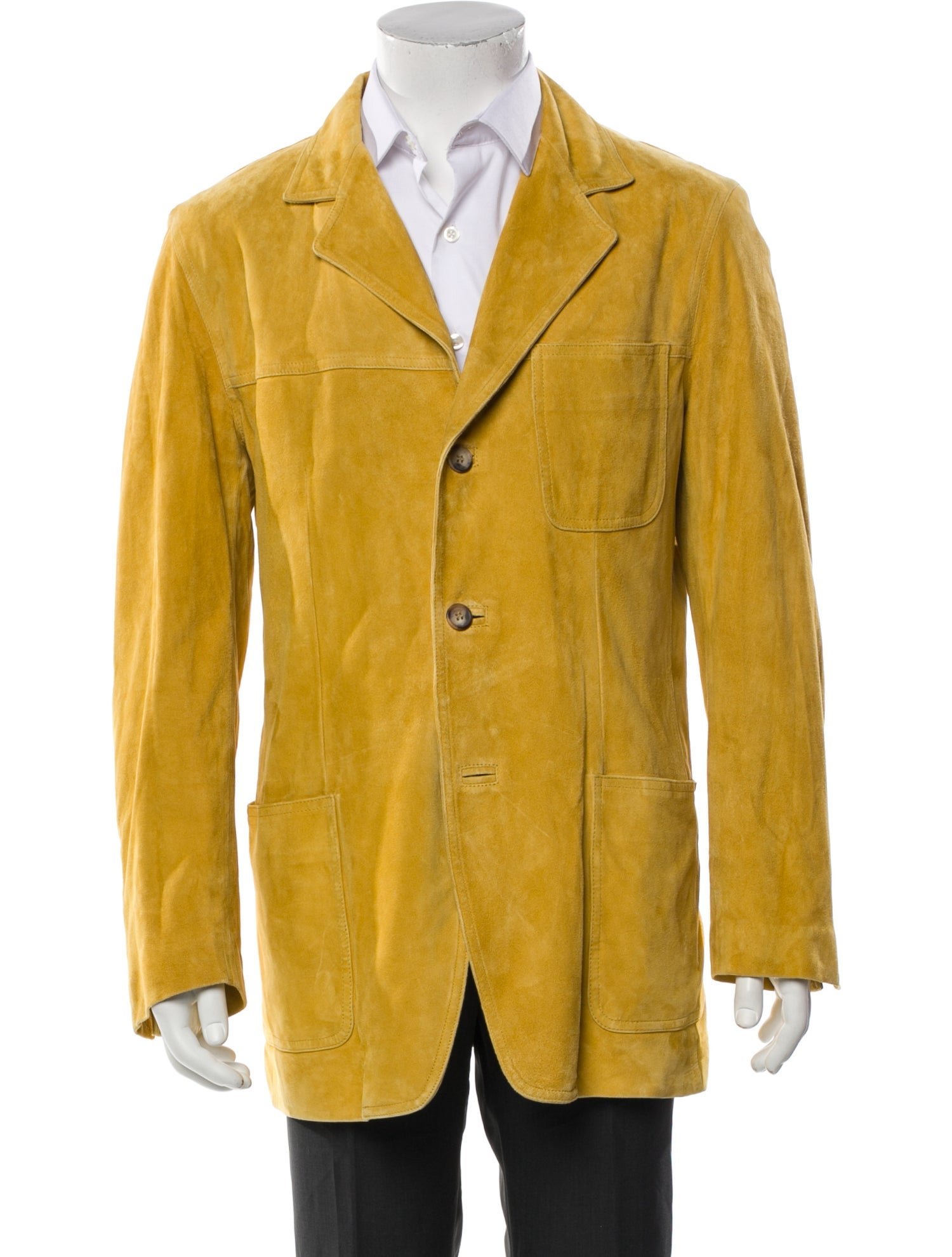 Brioni Leather Overcoat