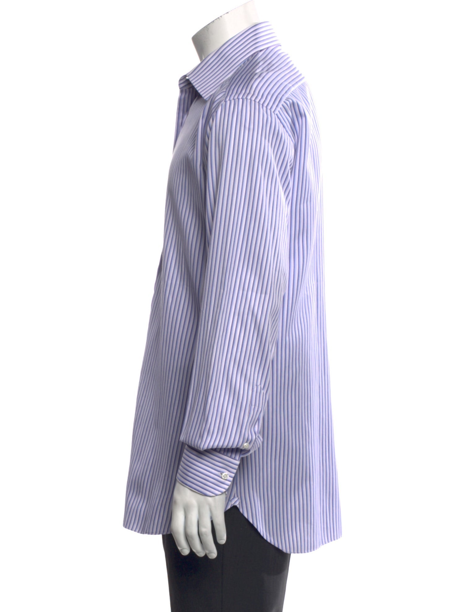 Brioni Striped Long Sleeve Dress Shirt