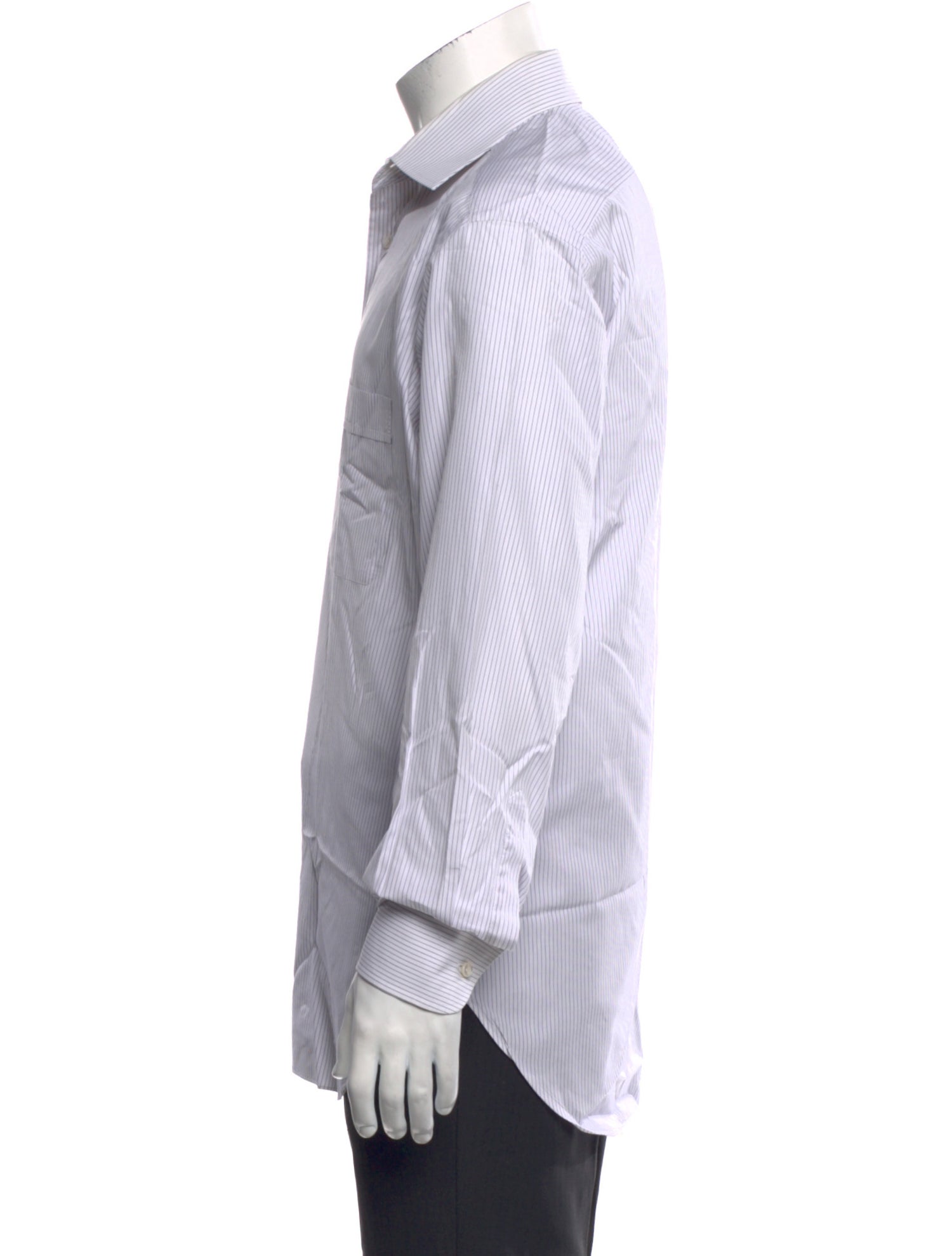 Brioni Striped Long Sleeve Dress Shirt