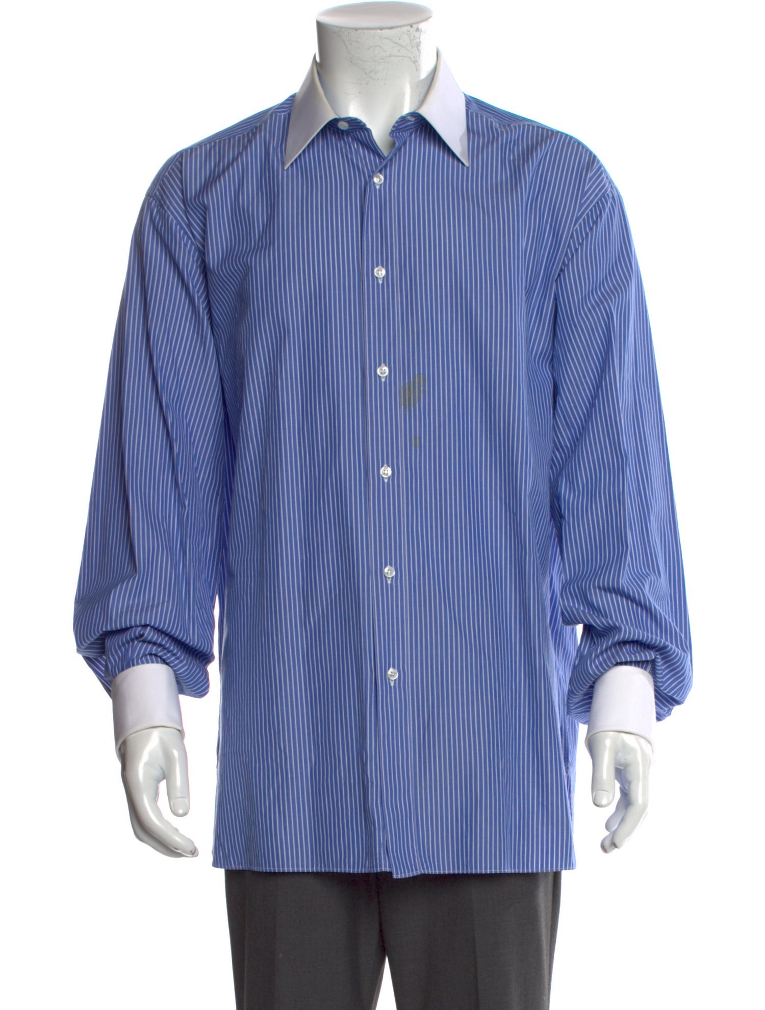 Brioni Striped Long Sleeve Dress Shirt