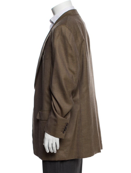 Brioni Cashmere Houndstooth Print Blazer