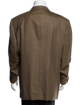 Brioni Cashmere Houndstooth Print Blazer