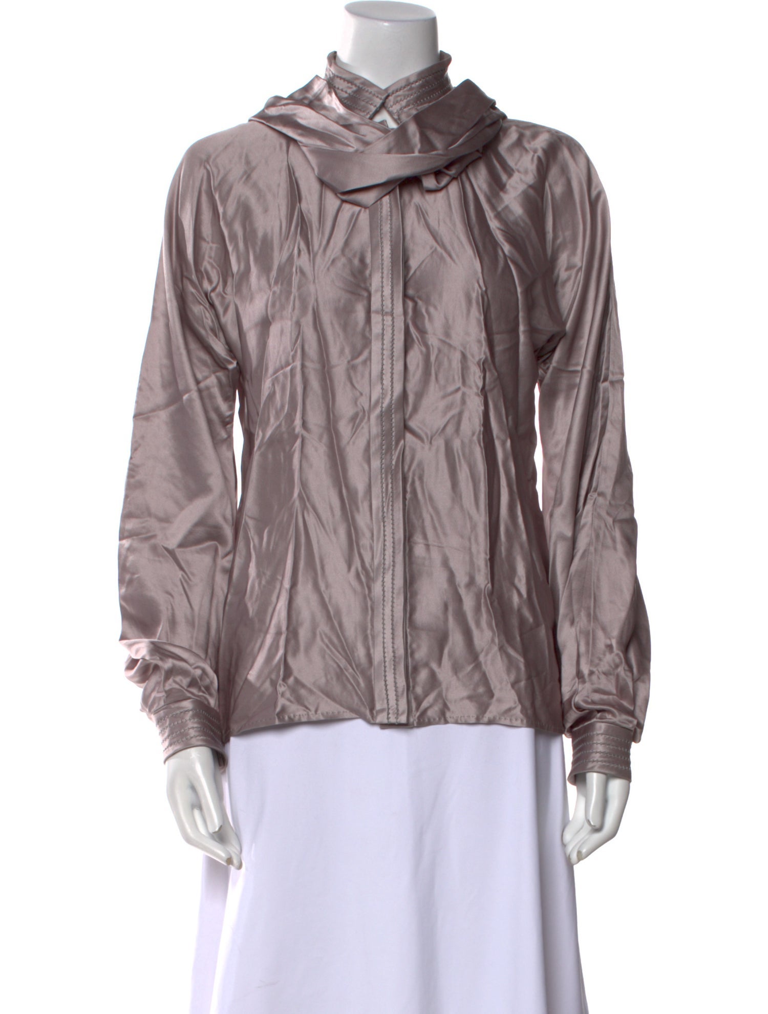 Brioni Silk Mock Neck Sweatshirt