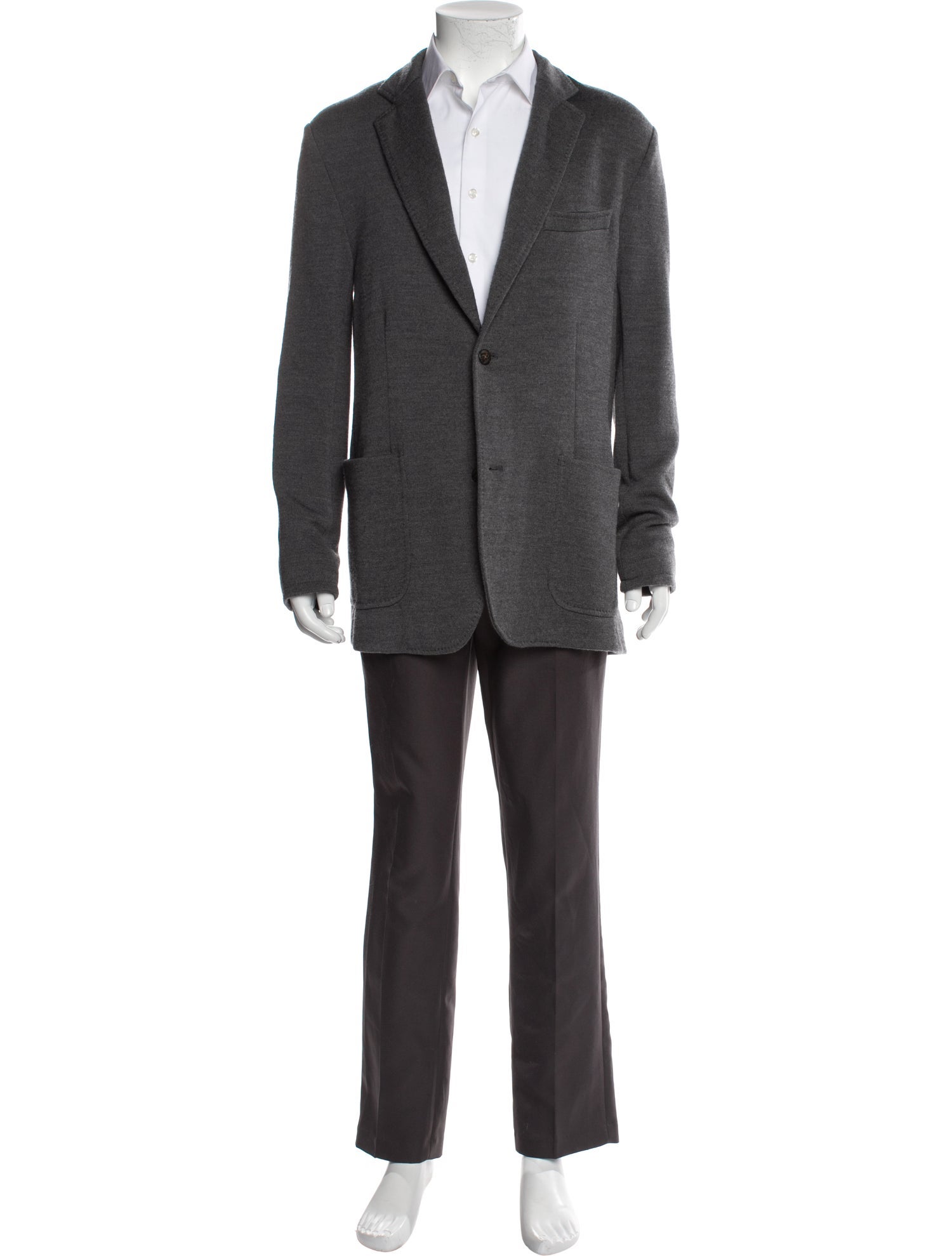 Brioni Wool Open Front Cardigan