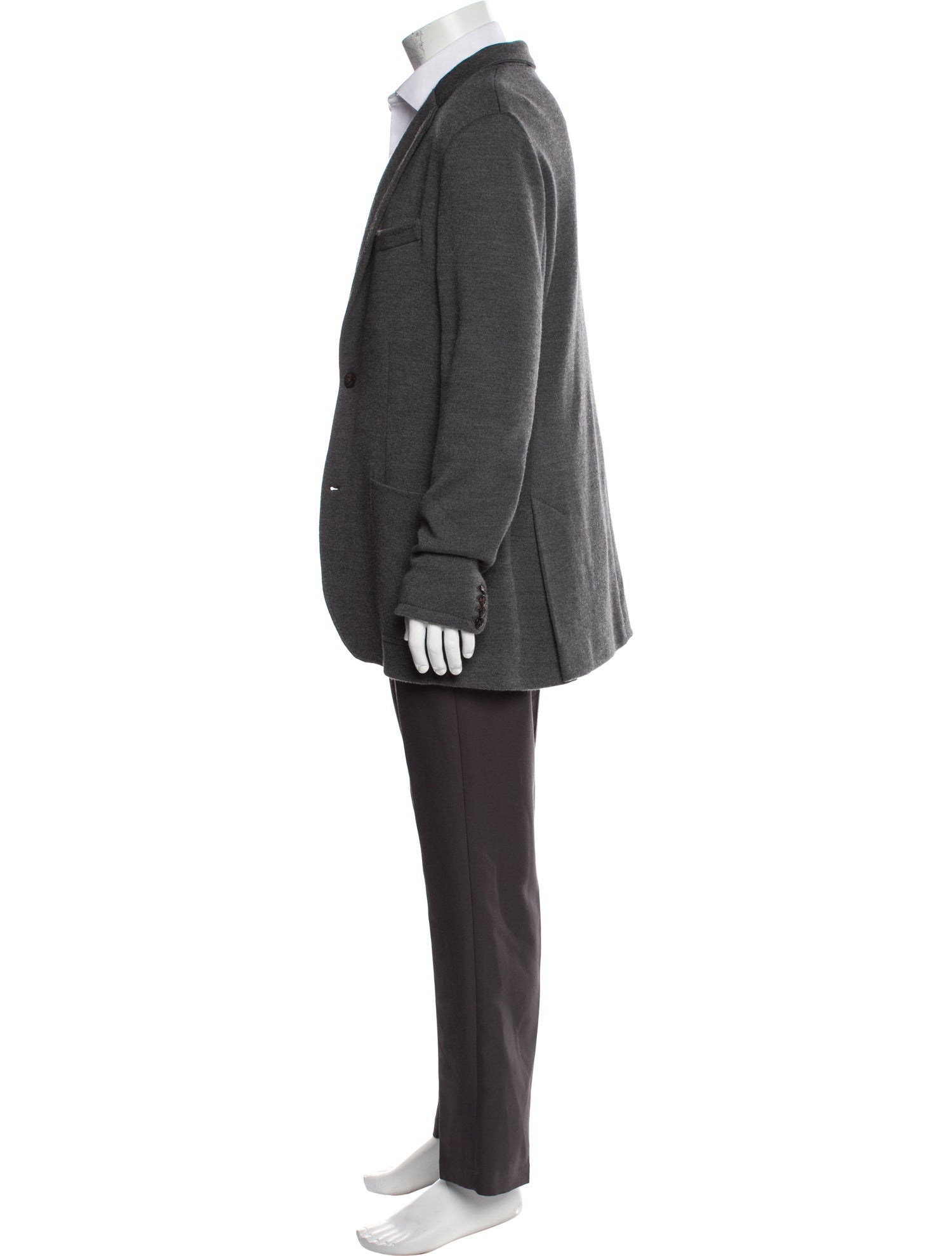 Brioni Wool Open Front Cardigan