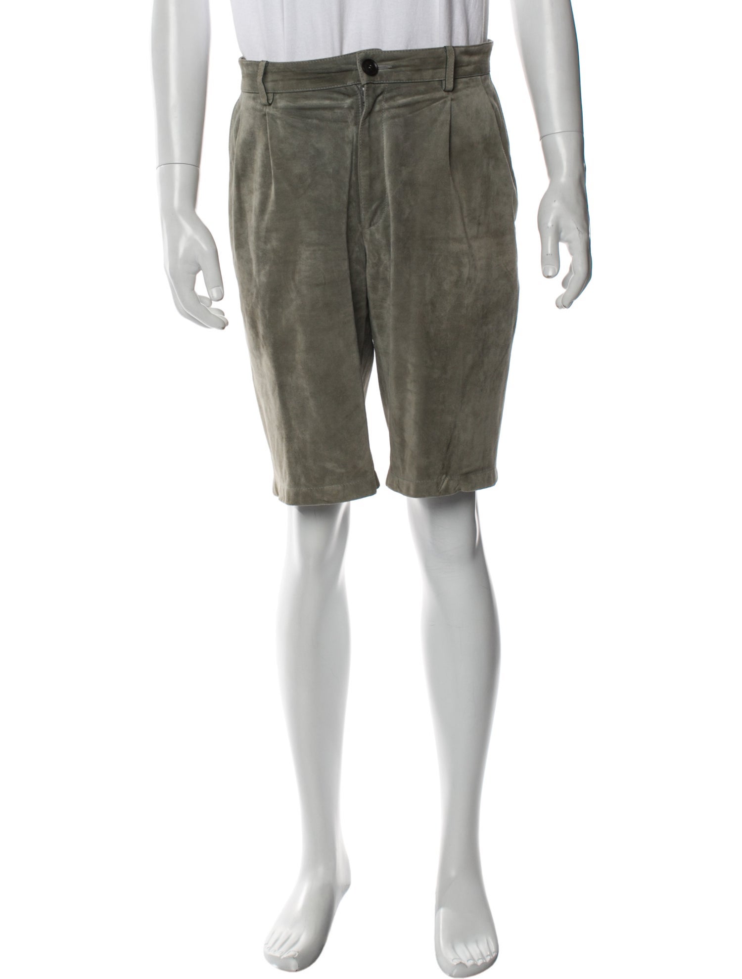 Brioni Leather Jogger Shorts
