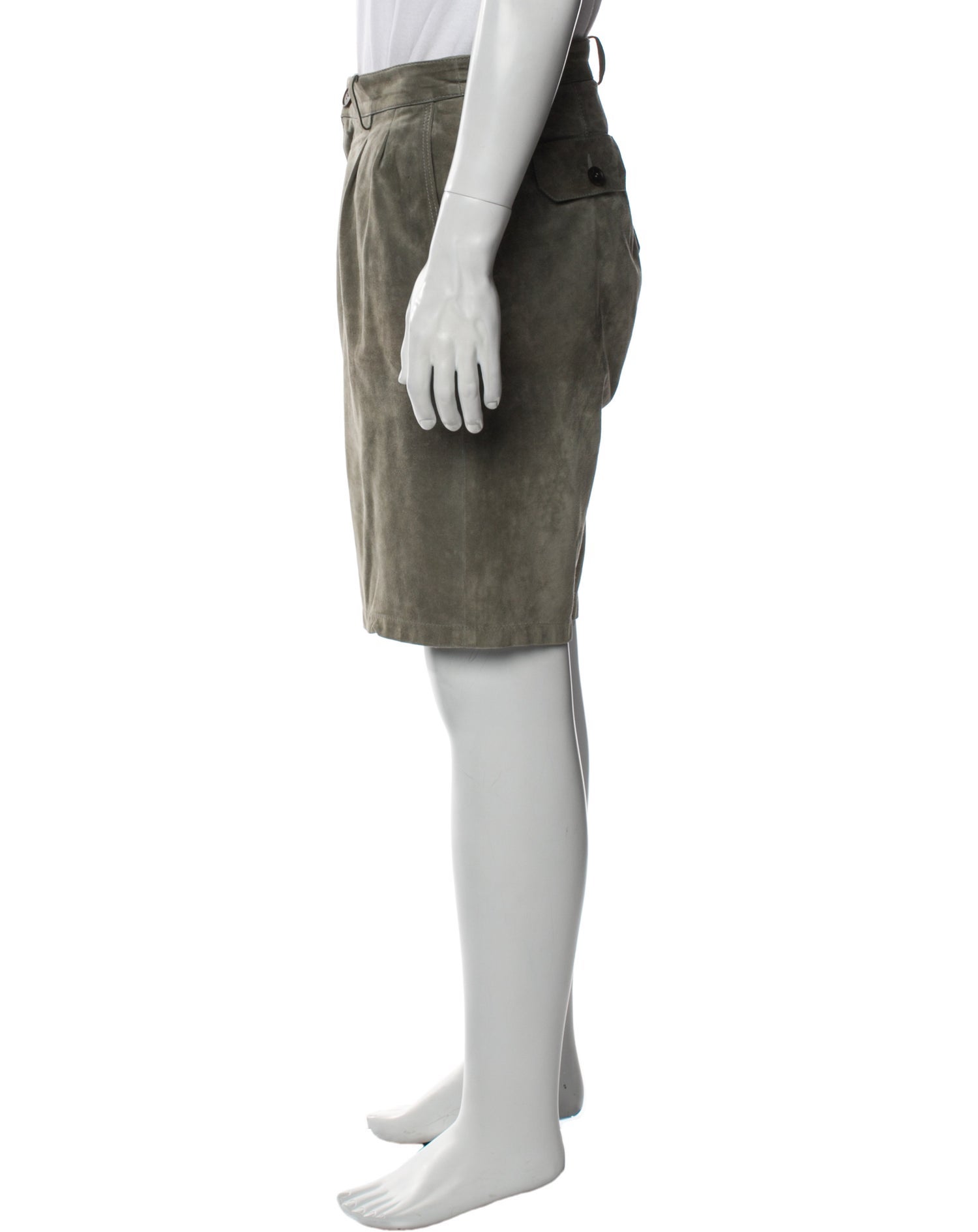 Brioni Leather Jogger Shorts