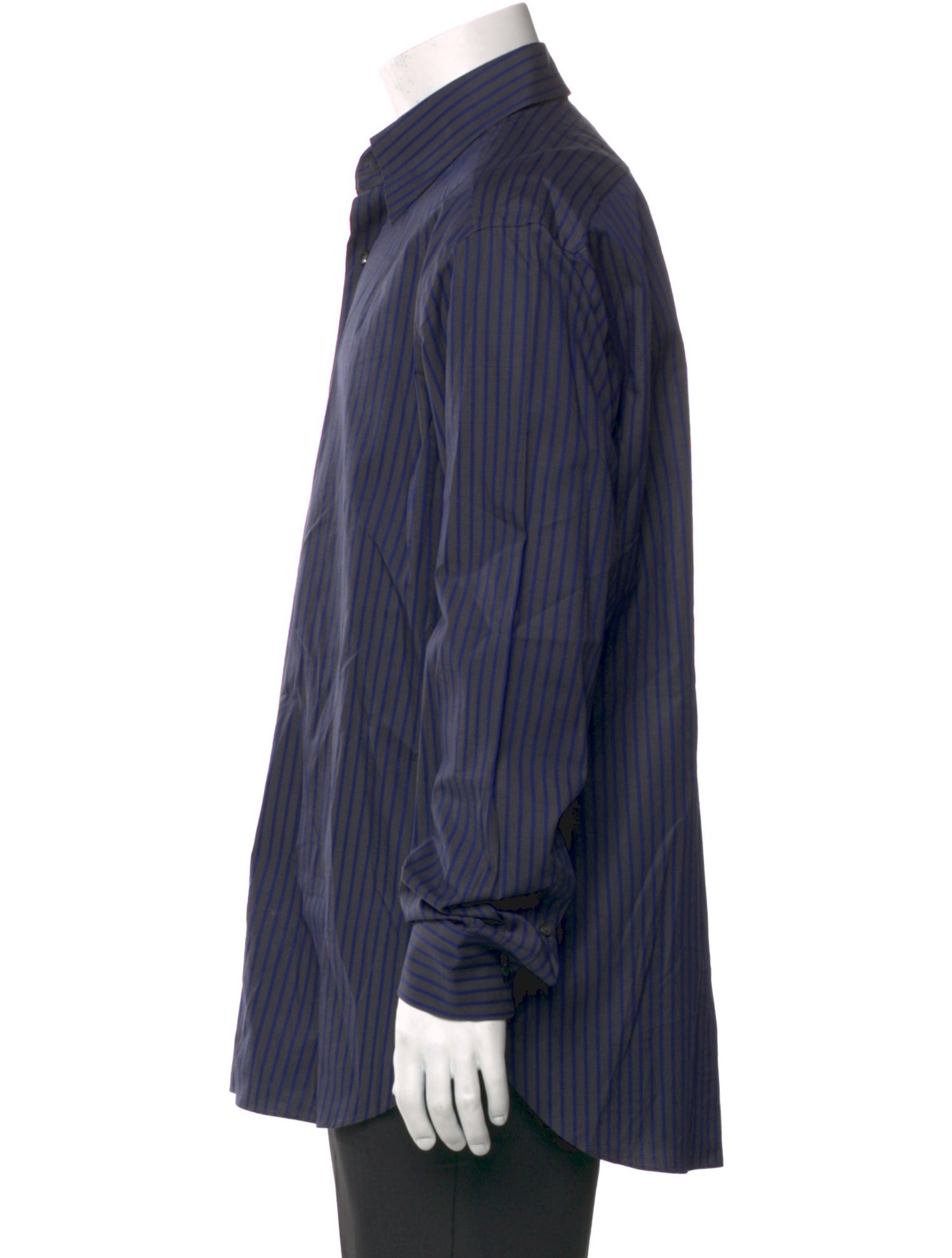Brioni Striped Long Sleeve Dress Shirt