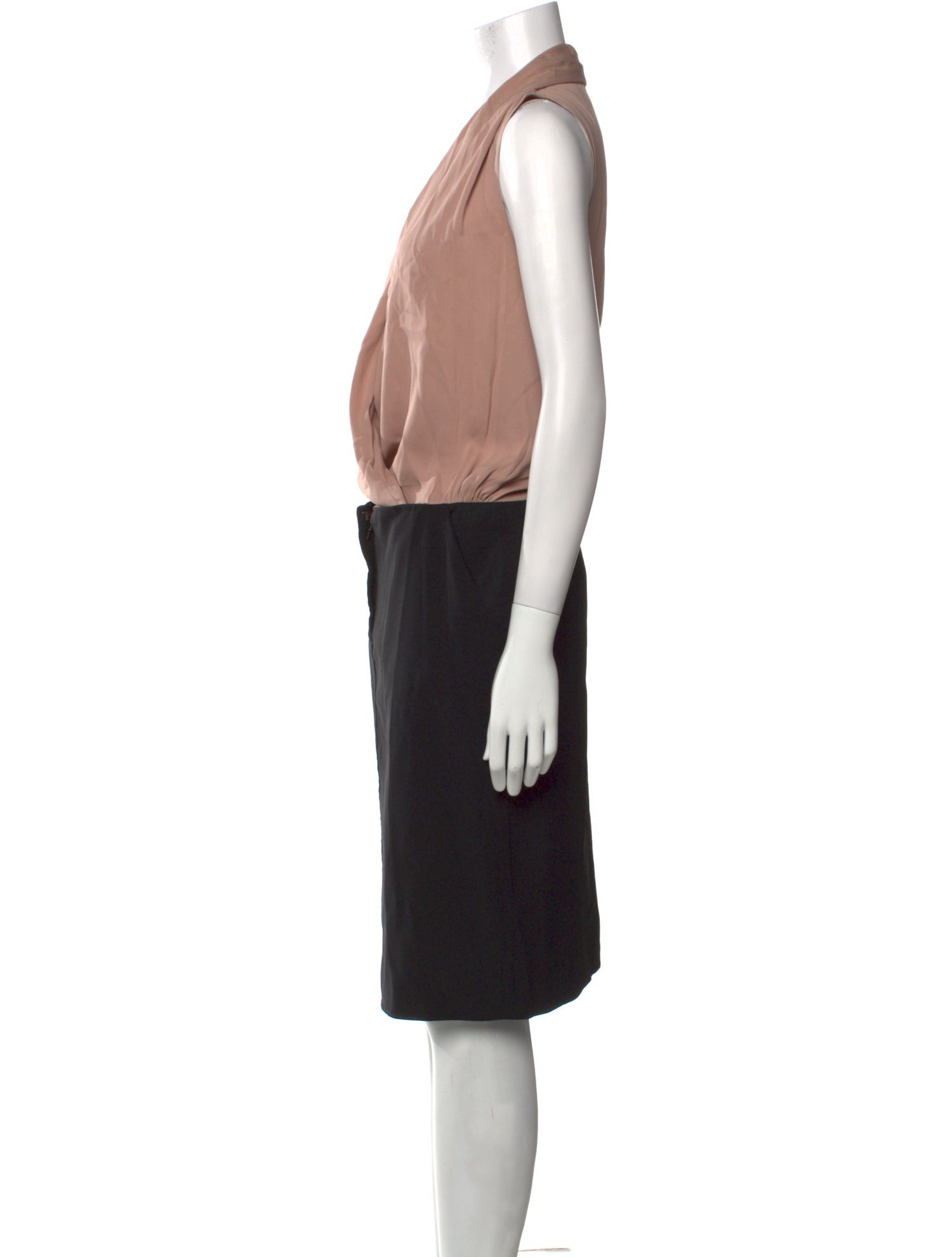 Brioni V-Neck Knee-Length Dress